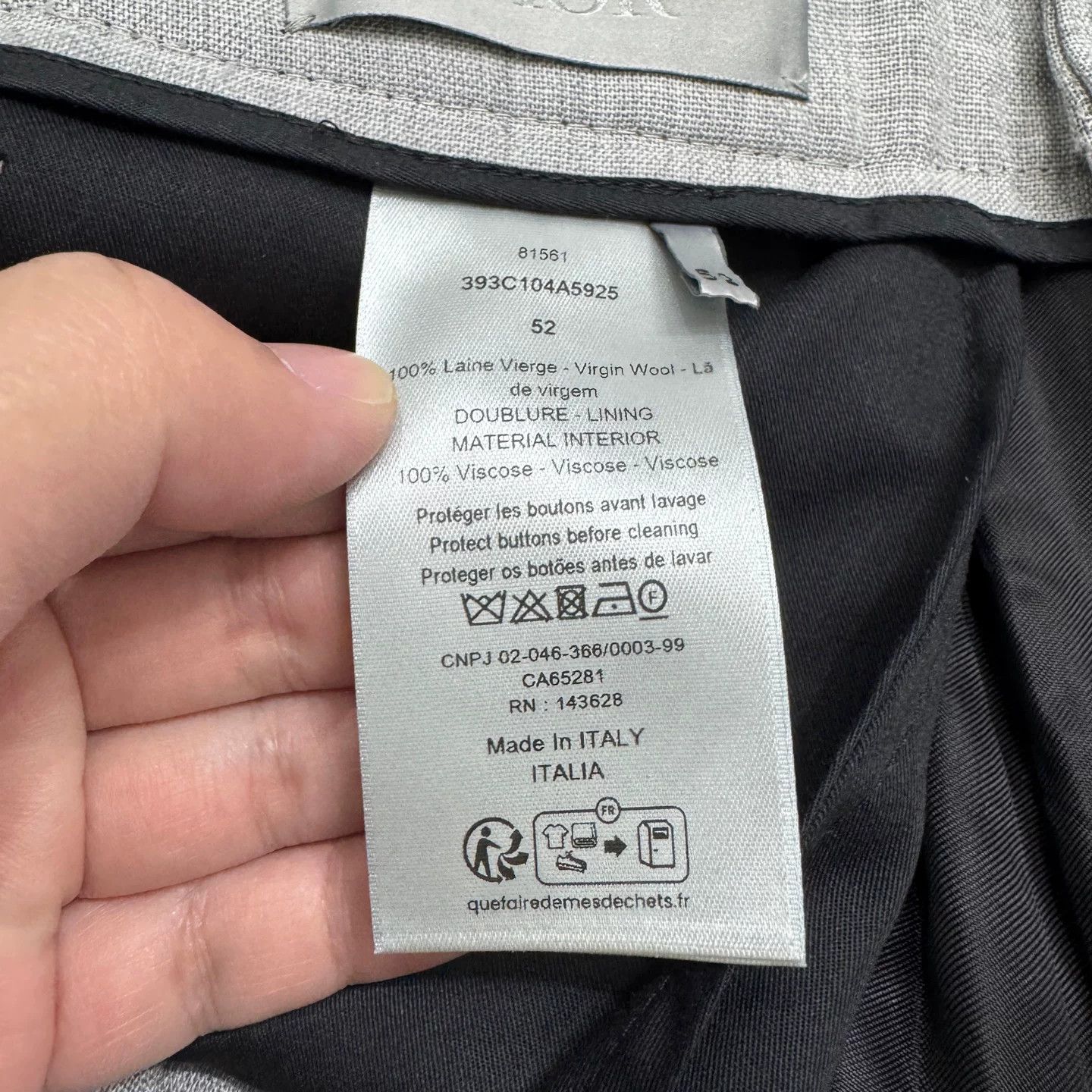 Dior Dior Virgin Wool Casual Pants Size 36 Size US 36 / EU 52 - 4 Thumbnail