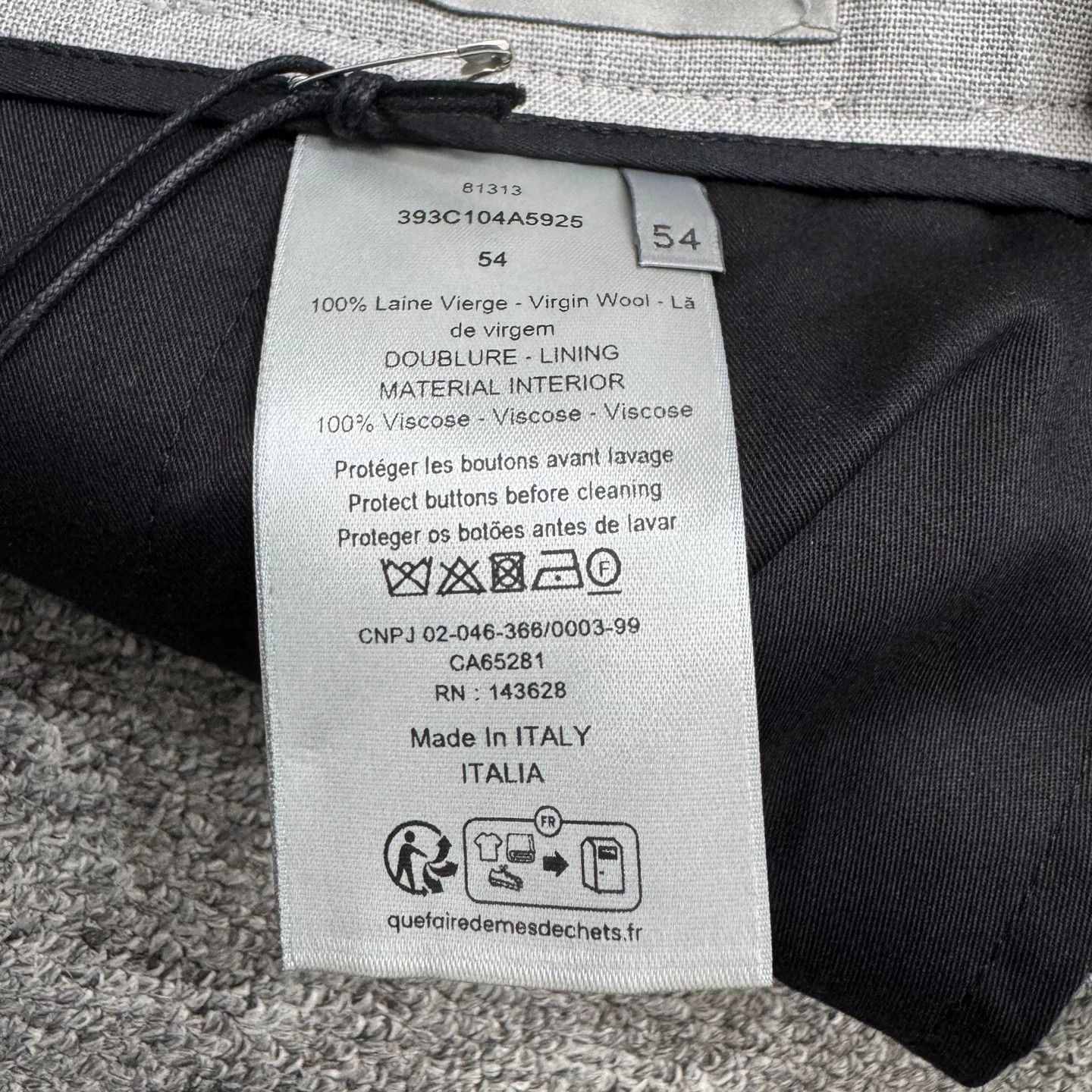 Dior Dior Gray Wool Casual Pants Size 54 Size US 38 / EU 54 - 4 Thumbnail