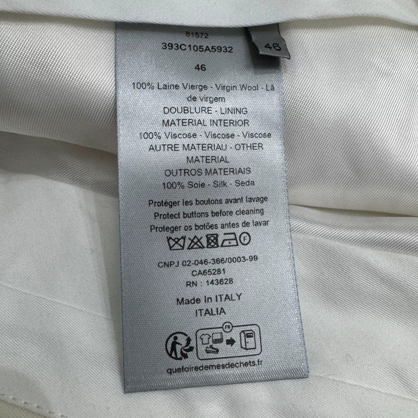 Dior Dior Virgin Wool Casual Pants Size 30 Size US 30 / EU 46 - 4 Thumbnail