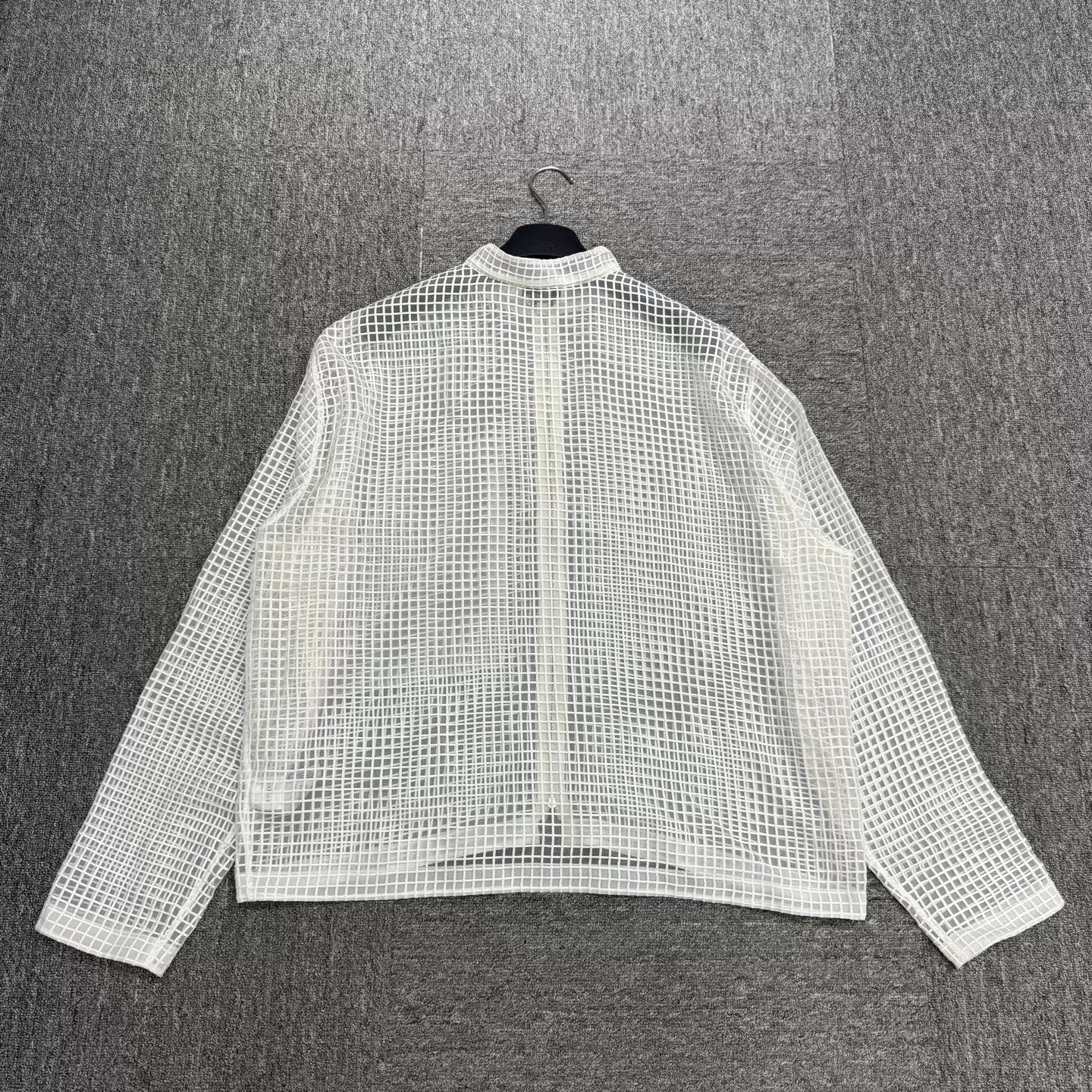 Hermes Hermès White Grid Zip-Up Jacket Size M Size US M / EU 48-50 / 2 - 6 Thumbnail