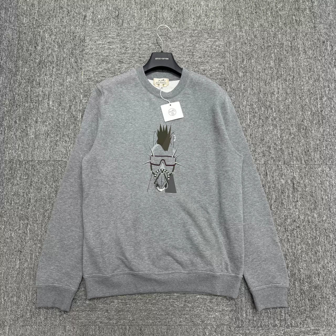 Hermes Hermès Horse Pattern Sweatshirt Size L Size US L / EU 52-54 / 3 - 2 Thumbnail