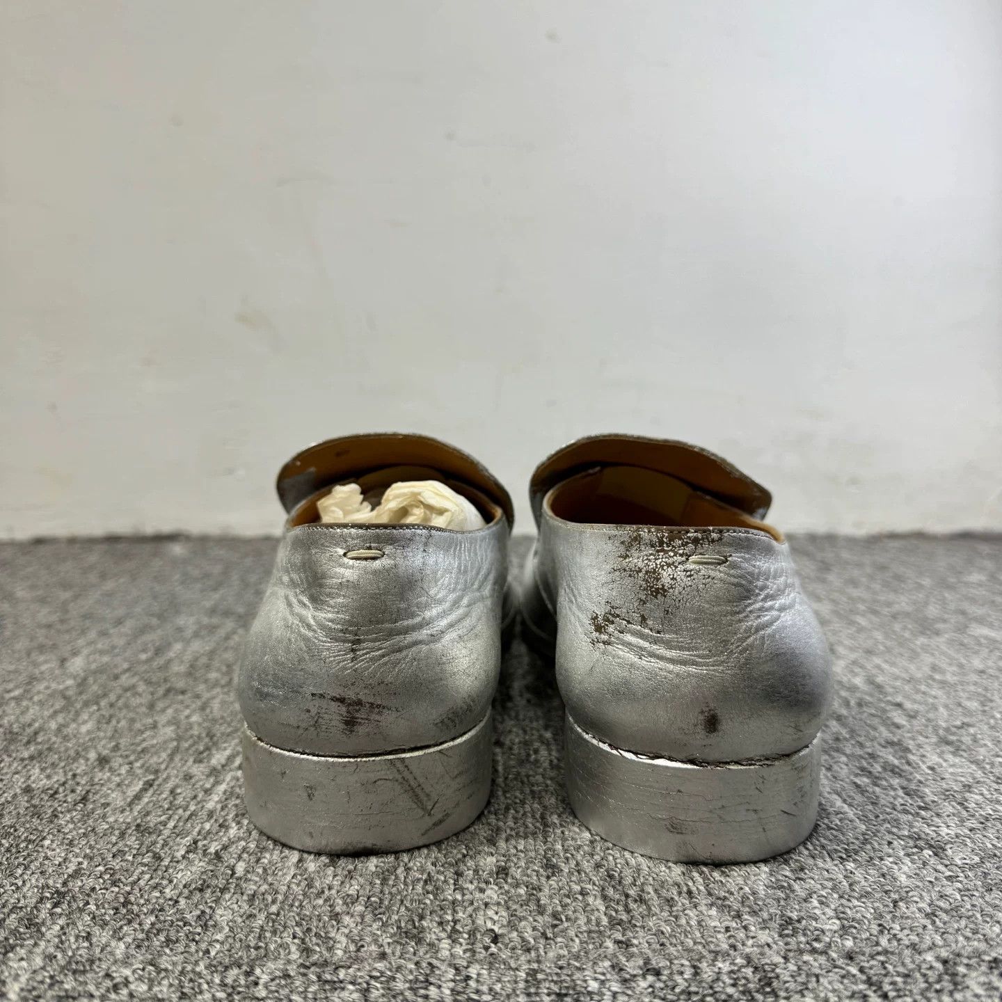 Maison Margiela Maison Margiela Silver Paint Slip Ons Size 8 Size US 8 / EU 41 - 4 Thumbnail