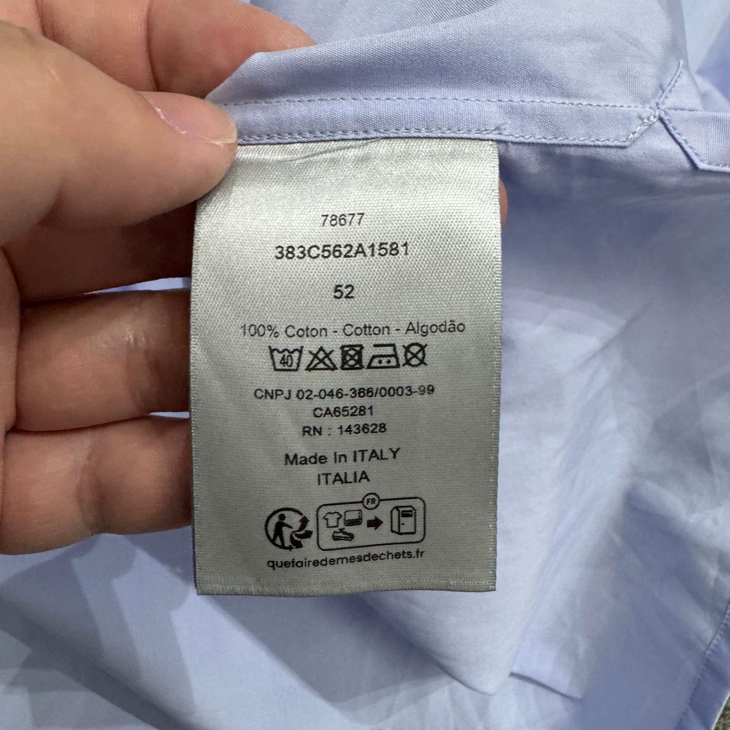Dior Dior Sailor Collar Shirt US L Size US L / EU 52-54 / 3 - 4 Thumbnail
