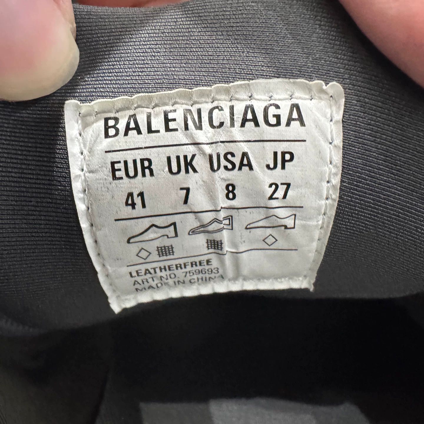 Balenciaga Balenciaga 3XL Sneakers Black Size 8 Size US 8 / EU 41 - 6 Thumbnail