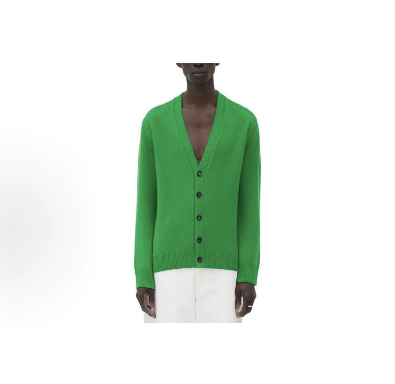 Bottega Veneta Bottega Veneta Green Wool Cardigan Size L Size US L / EU 52-54 / 3 - 2 Thumbnail