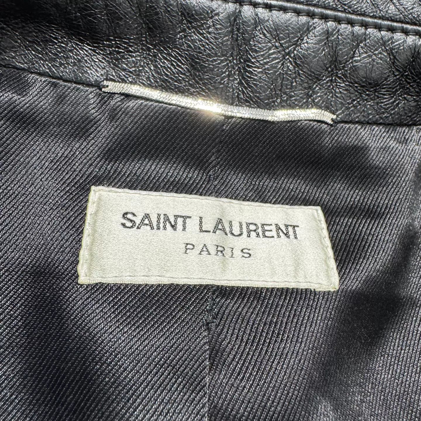 Saint Laurent Paris Saint Laurent Belted Leather Jacket Size 50 Size US M / EU 48-50 / 2 - 3 Thumbnail