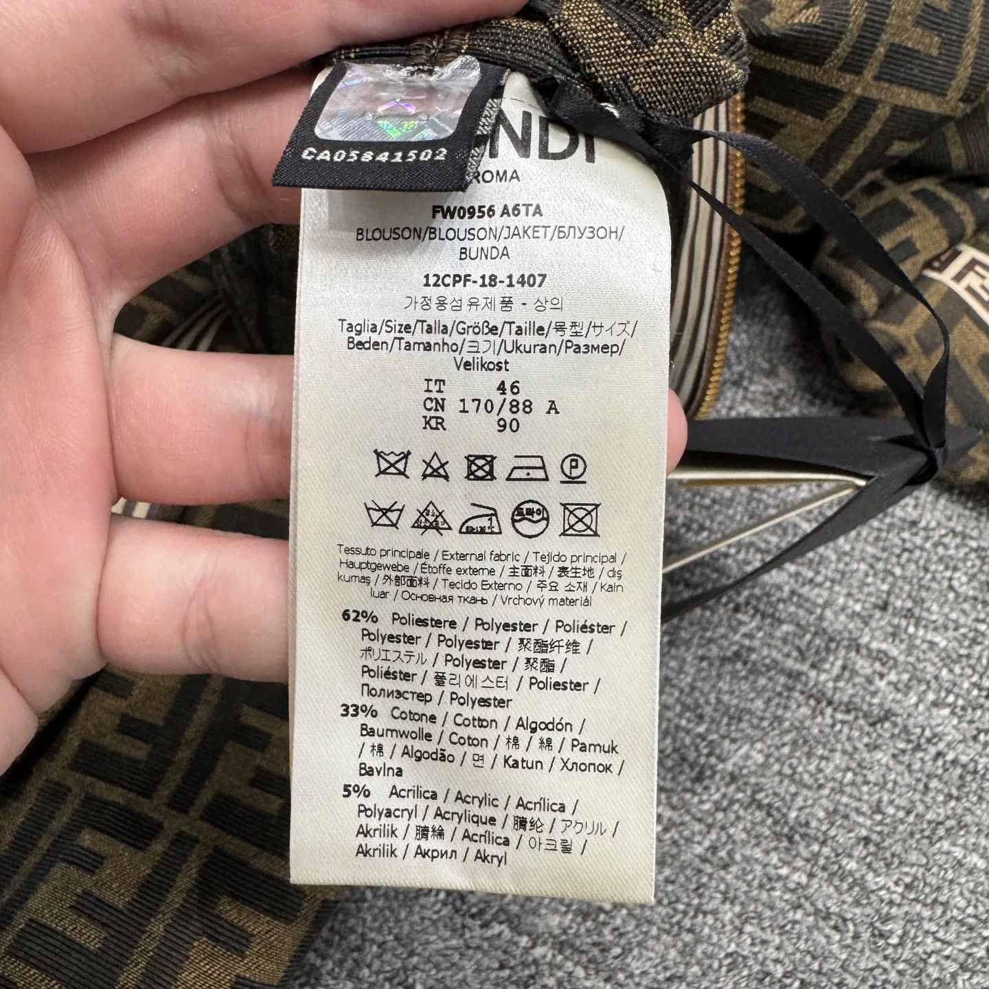 Fendi Fendi Monogram Print Jacket Size S Size US S / EU 44-46 / 1 - 4 Thumbnail