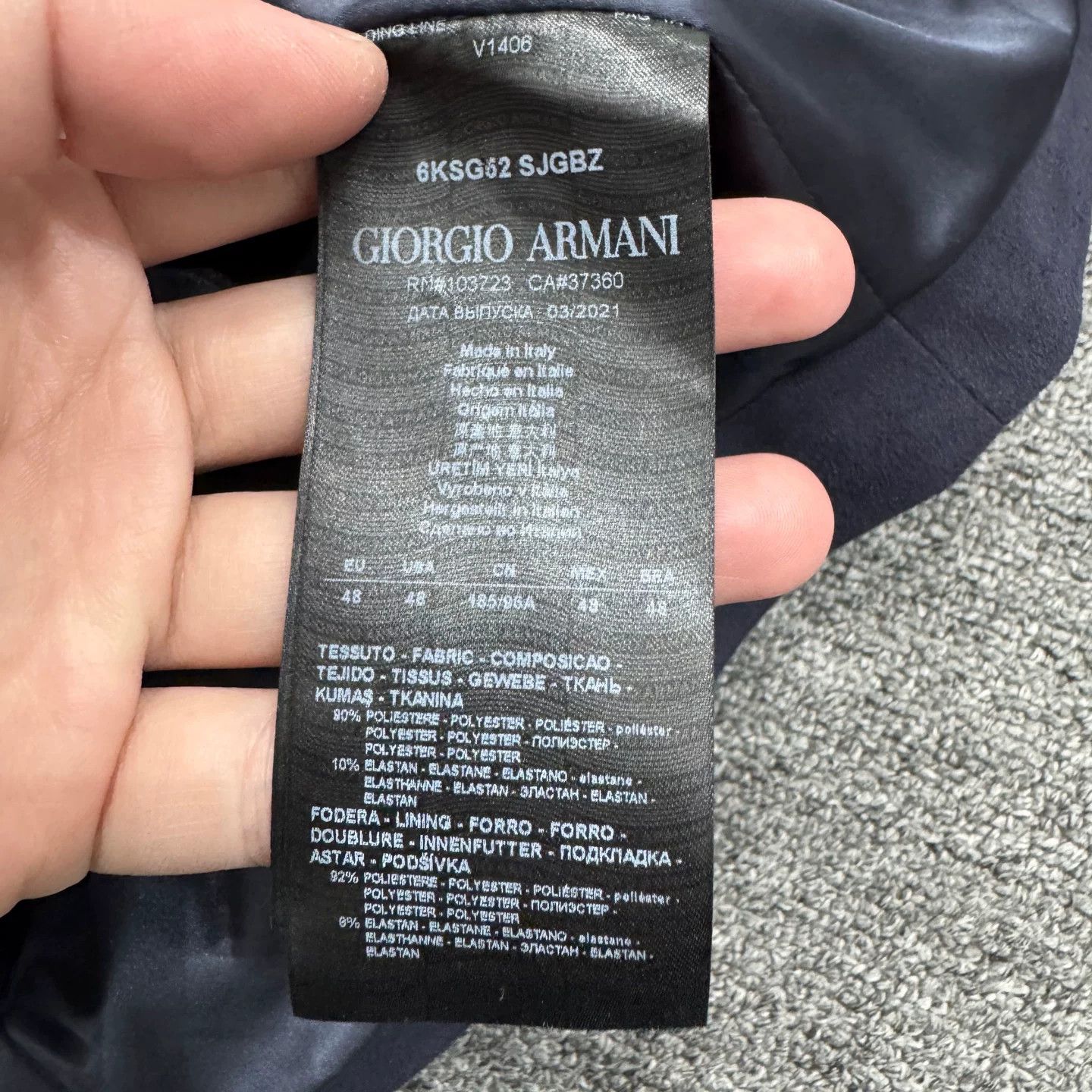 Giorgio Armani Giorgio Armani Navy Casual Jacket Size M Size US M / EU 48-50 / 2 - 5 Thumbnail