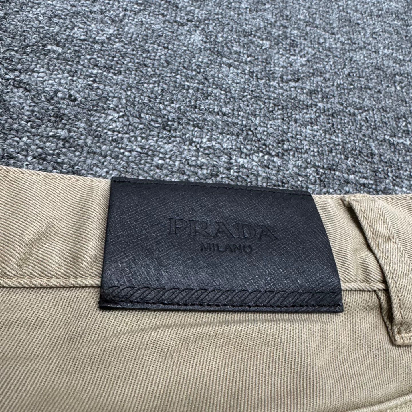 Prada Prada Leather Patch Casual Pants Size 31 Size US 31 - 6 Thumbnail