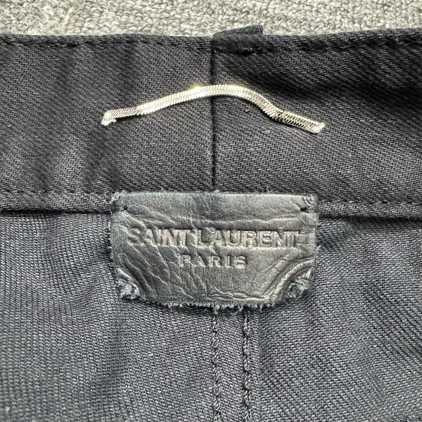 Saint Laurent Paris Saint Laurent Embroidered Logo Jeans Size 31 Size US 31 - 3 Thumbnail