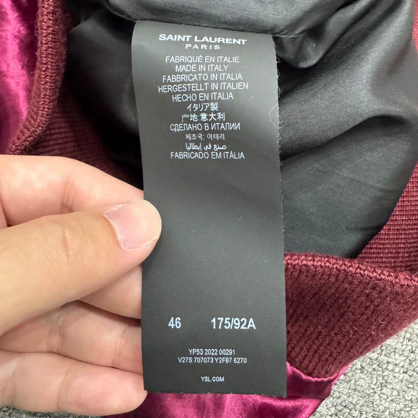 Saint Laurent Paris Saint Laurent Satin Zip Jacket Size S Size US S / EU 44-46 / 1 - 5 Thumbnail