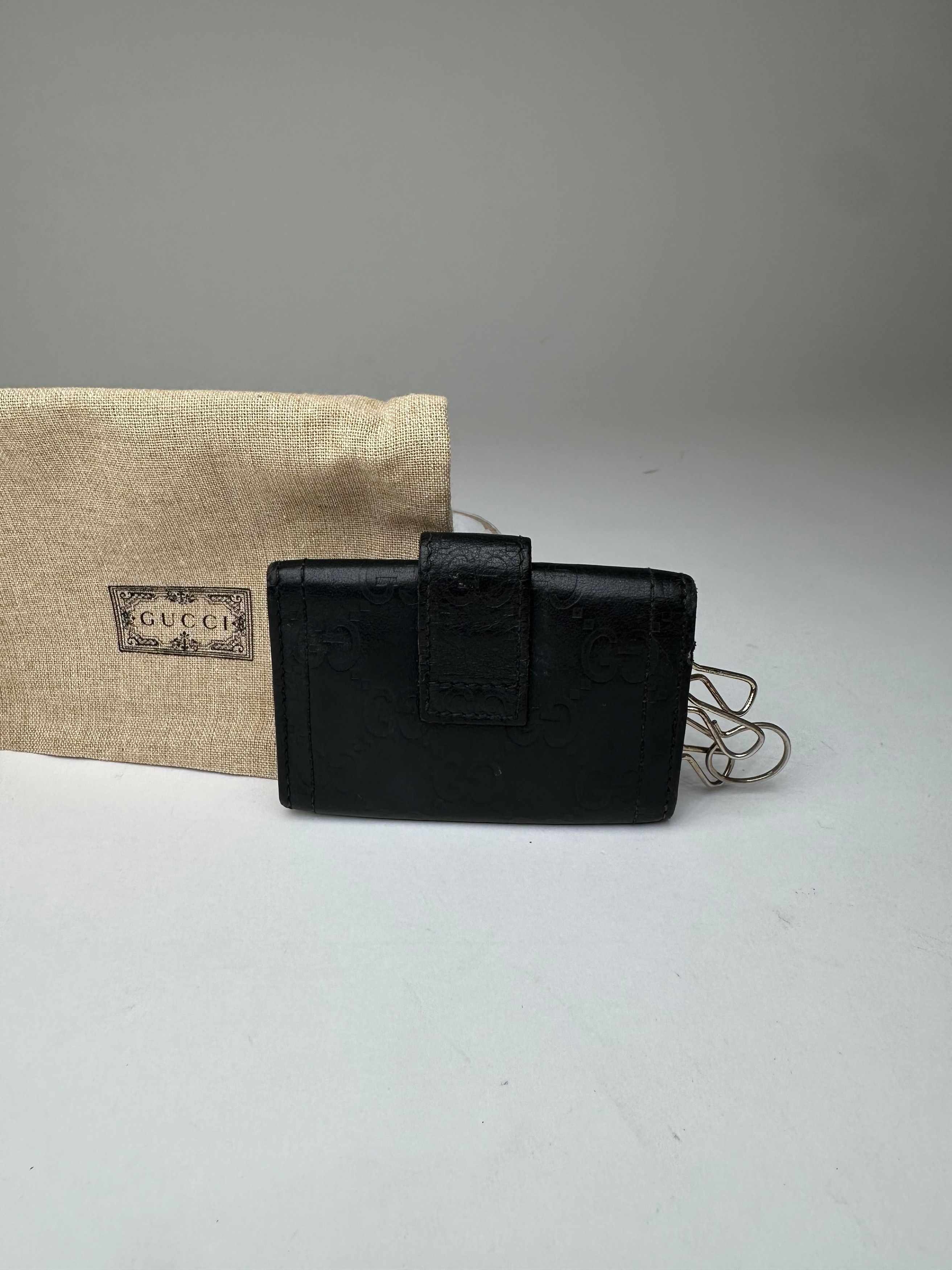 Gucci Vintage ssima Leather Key Holder Black Size ONE SIZE - 12 Thumbnail