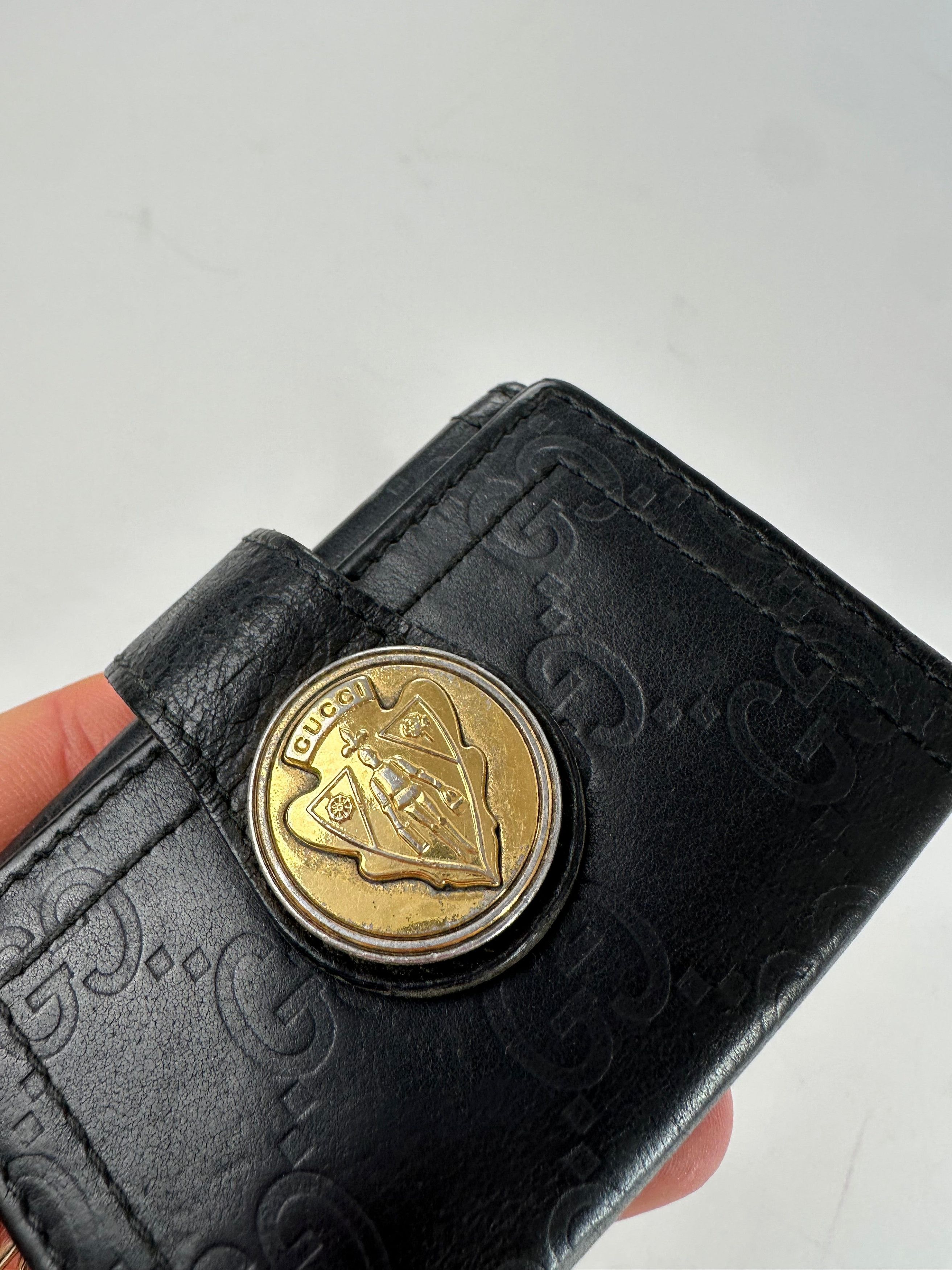 Gucci Vintage ssima Leather Key Holder Black Size ONE SIZE - 7 Thumbnail
