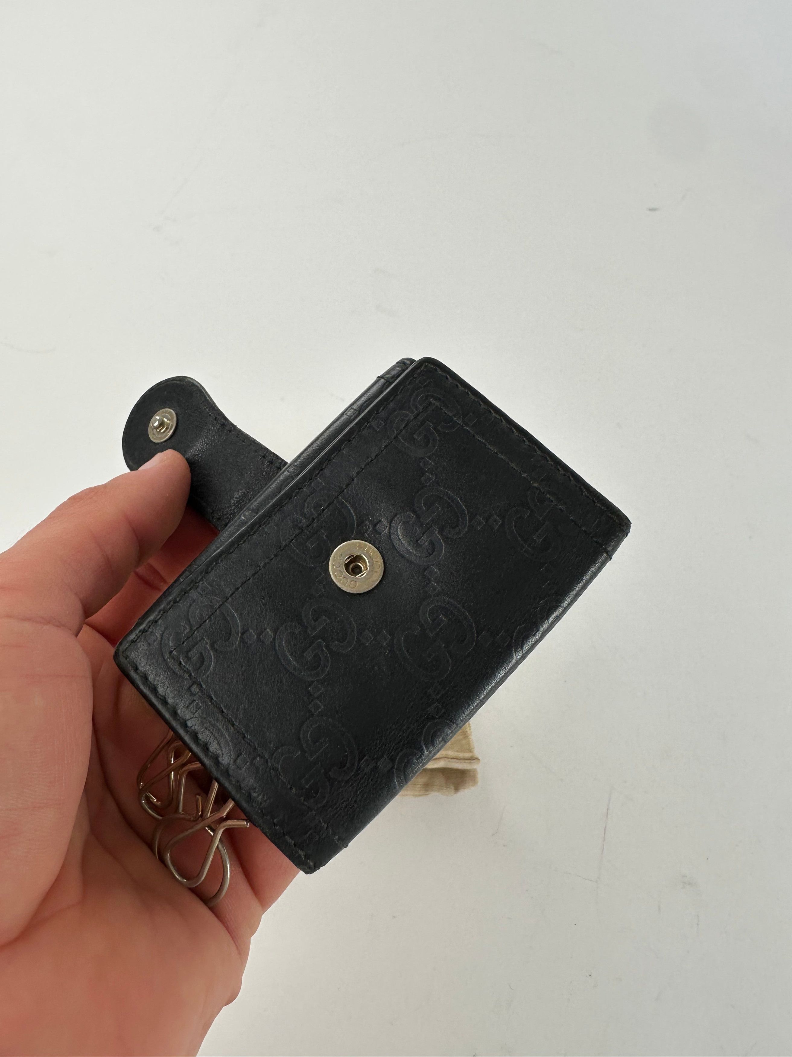 Gucci Vintage ssima Leather Key Holder Black Size ONE SIZE - 5 Thumbnail