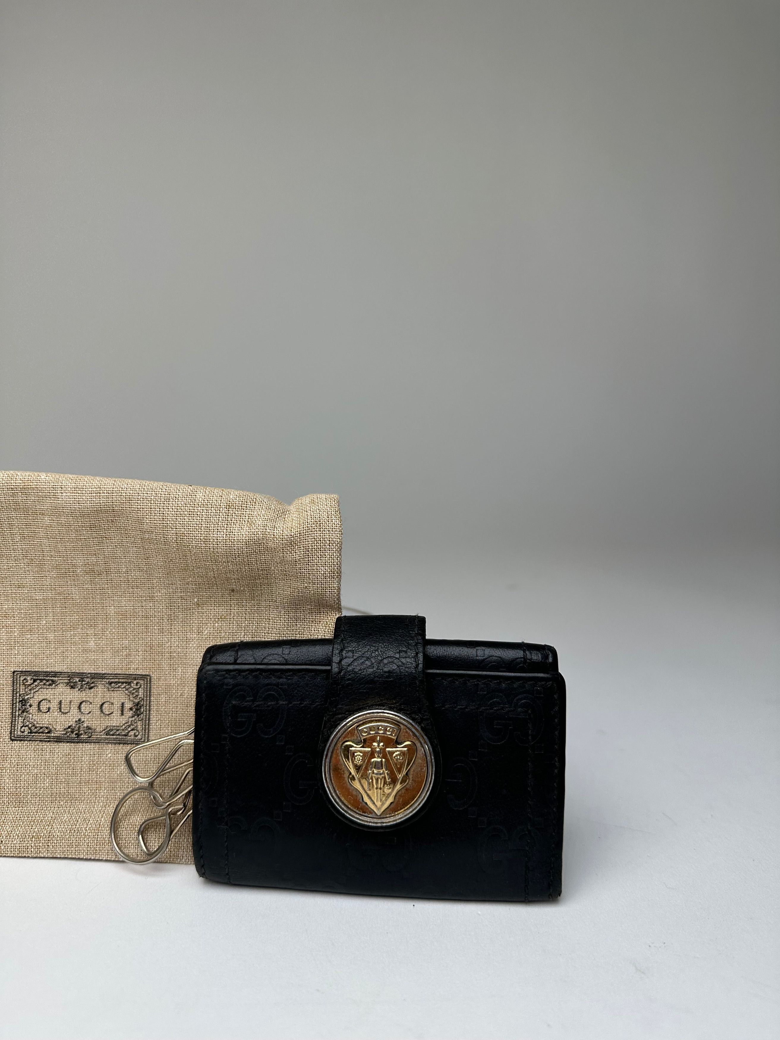 Gucci Vintage ssima Leather Key Holder Black Size ONE SIZE - 6 Thumbnail