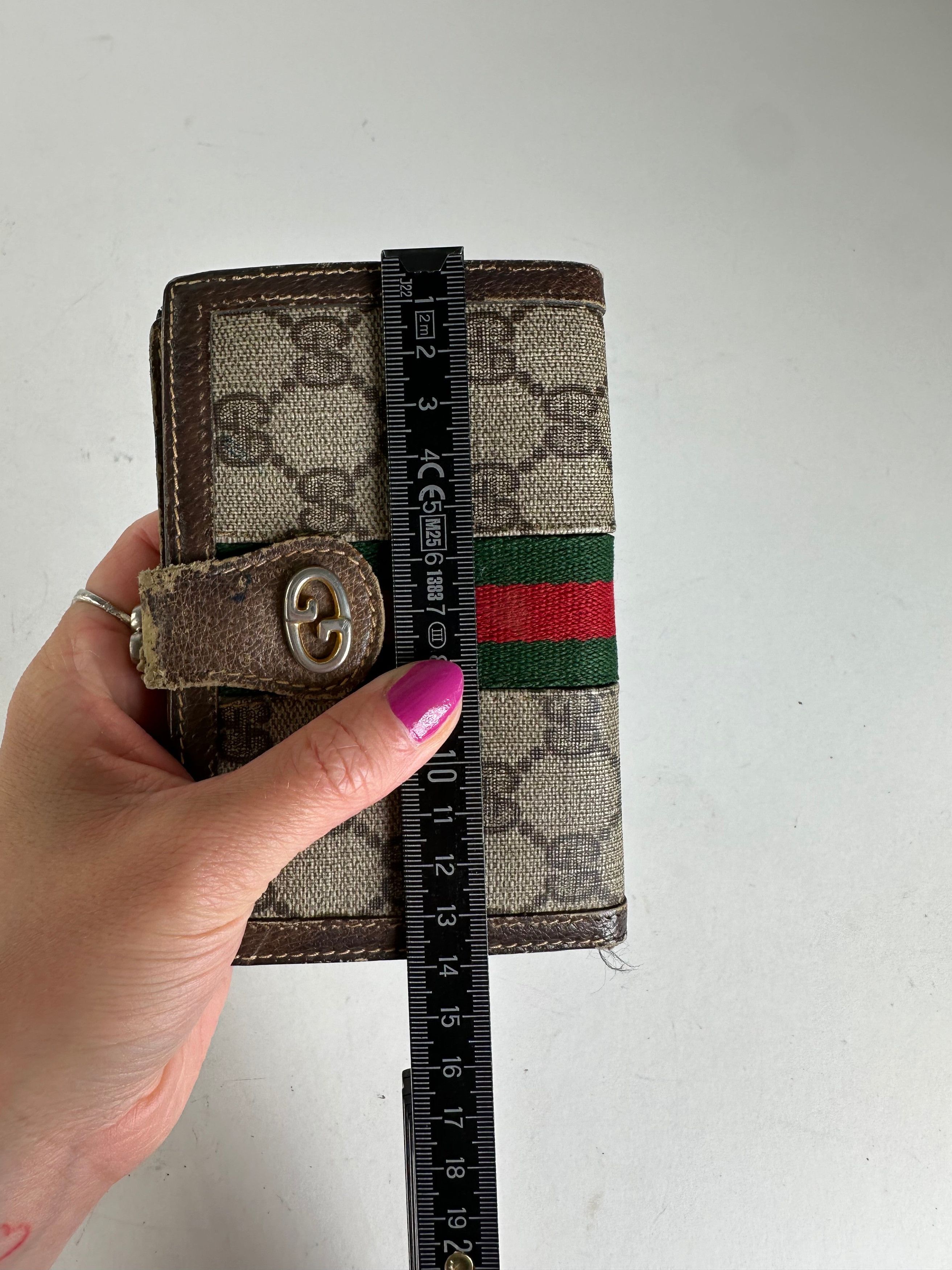 Gucci Vintage GG Monogram Canvas Wallet Brown Size ONE SIZE - 8 Thumbnail