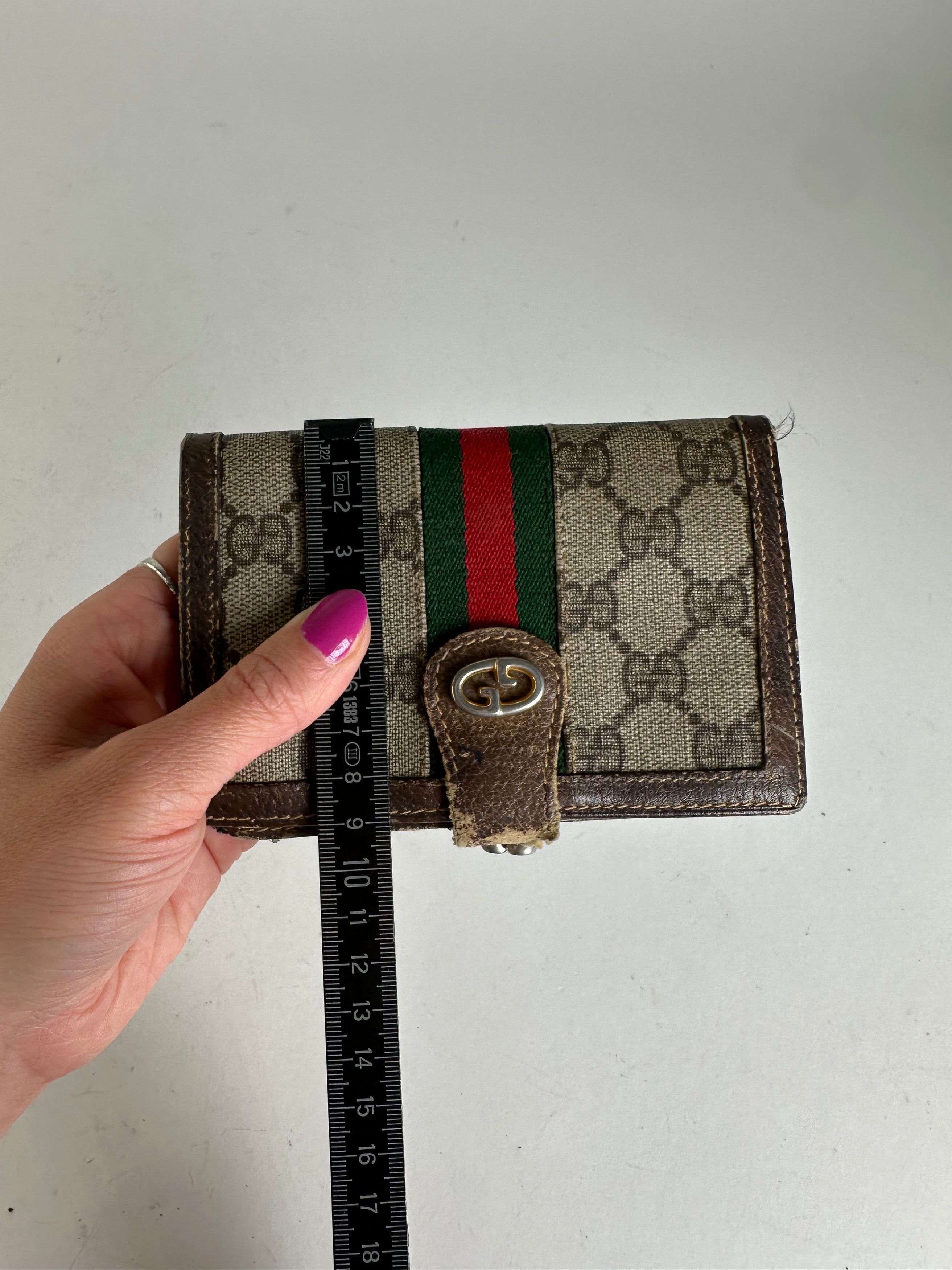 Gucci Vintage GG Monogram Canvas Wallet Brown Size ONE SIZE - 9 Thumbnail