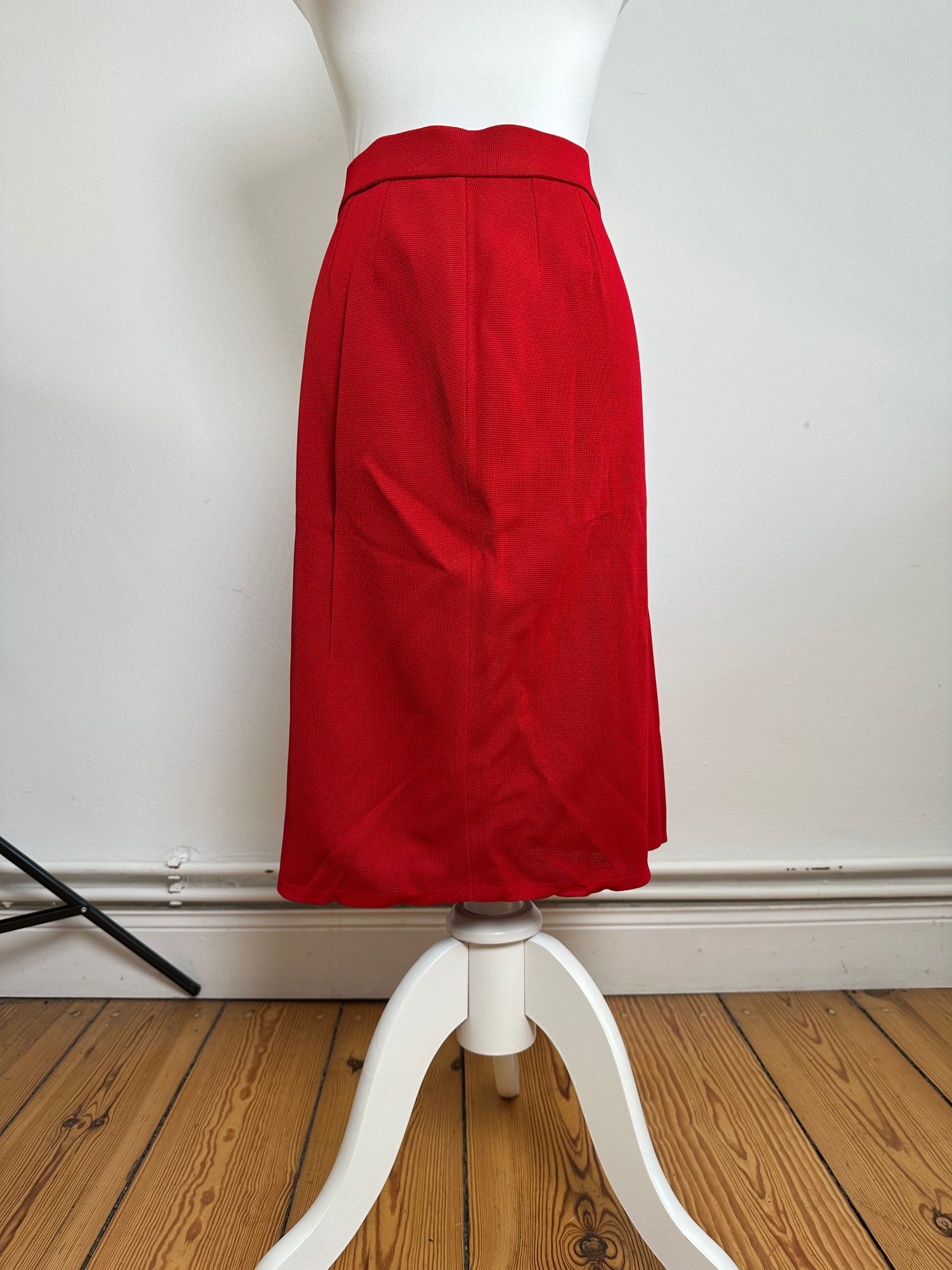 Yves Saint Laurent Vintage Wool Skirt Red S Size 27" / US 4 / IT 40 - 12 Thumbnail