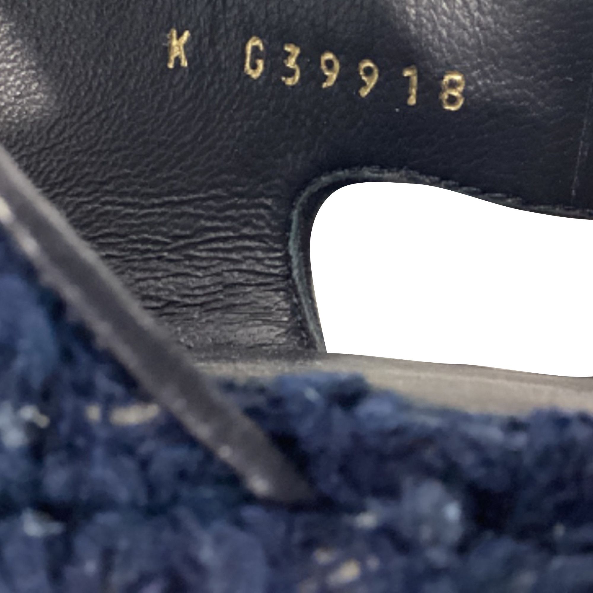 Chanel Chanel CC Wedge Sandals in Blue Cotton Tweed Size US 5.5 / IT 35.5 - 6 Thumbnail
