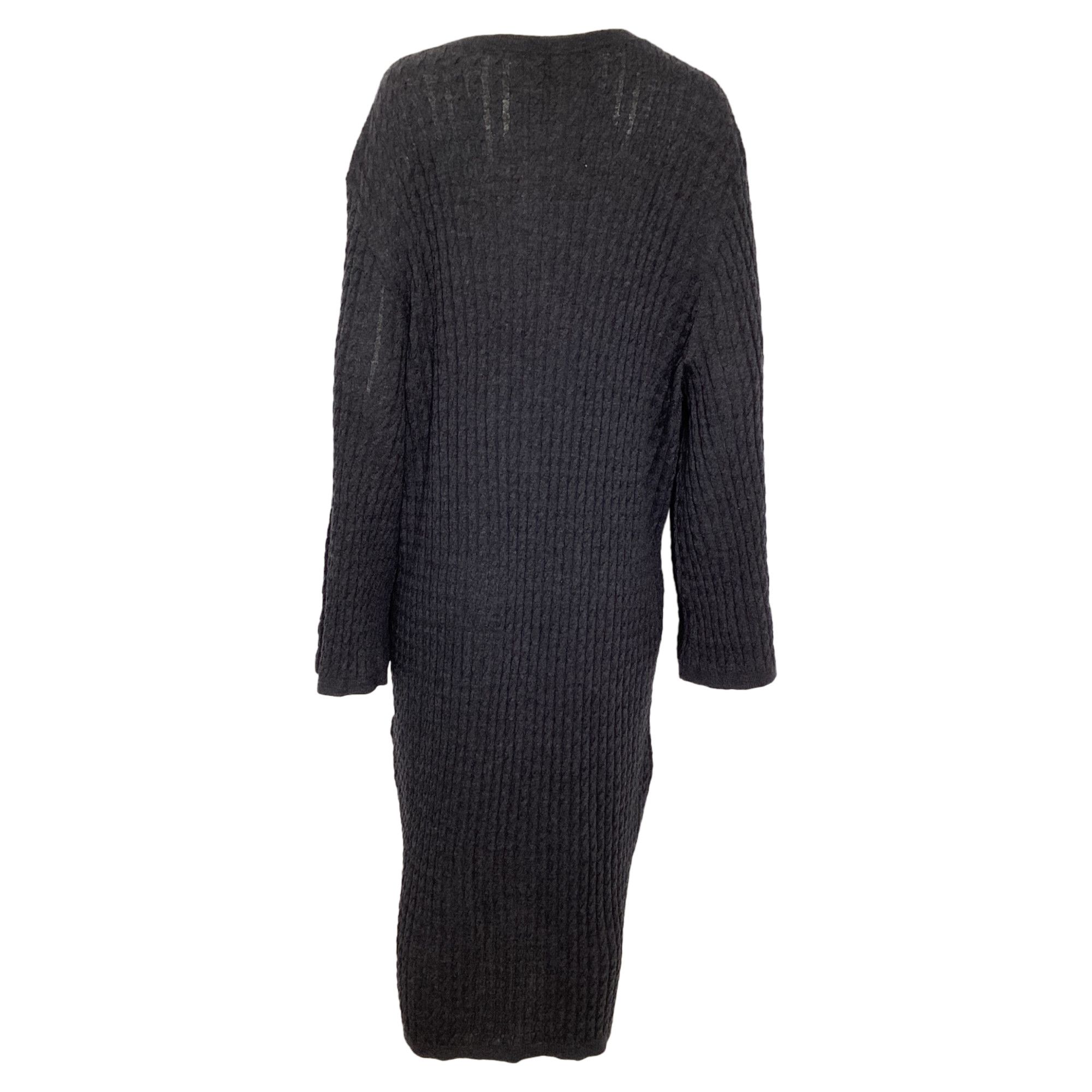 Toteme Totême Cable Knit Midi Dress in Grey Wool Size XXS / US 00 / IT 34 - 3 Thumbnail
