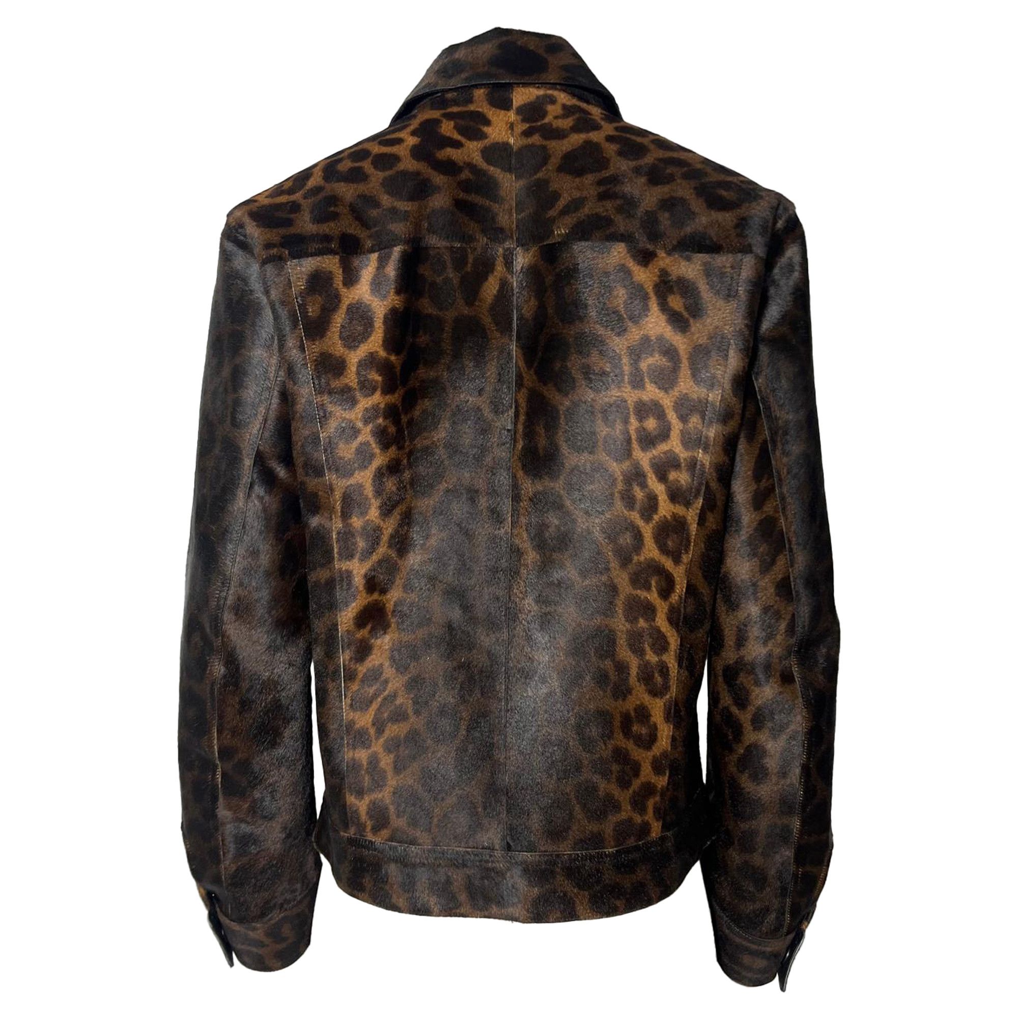 Tom Ford Tom Ford Leopard Print Buttoned Jacket with Pockets in Brow Size L / US 10 / IT 46 - 4 Thumbnail