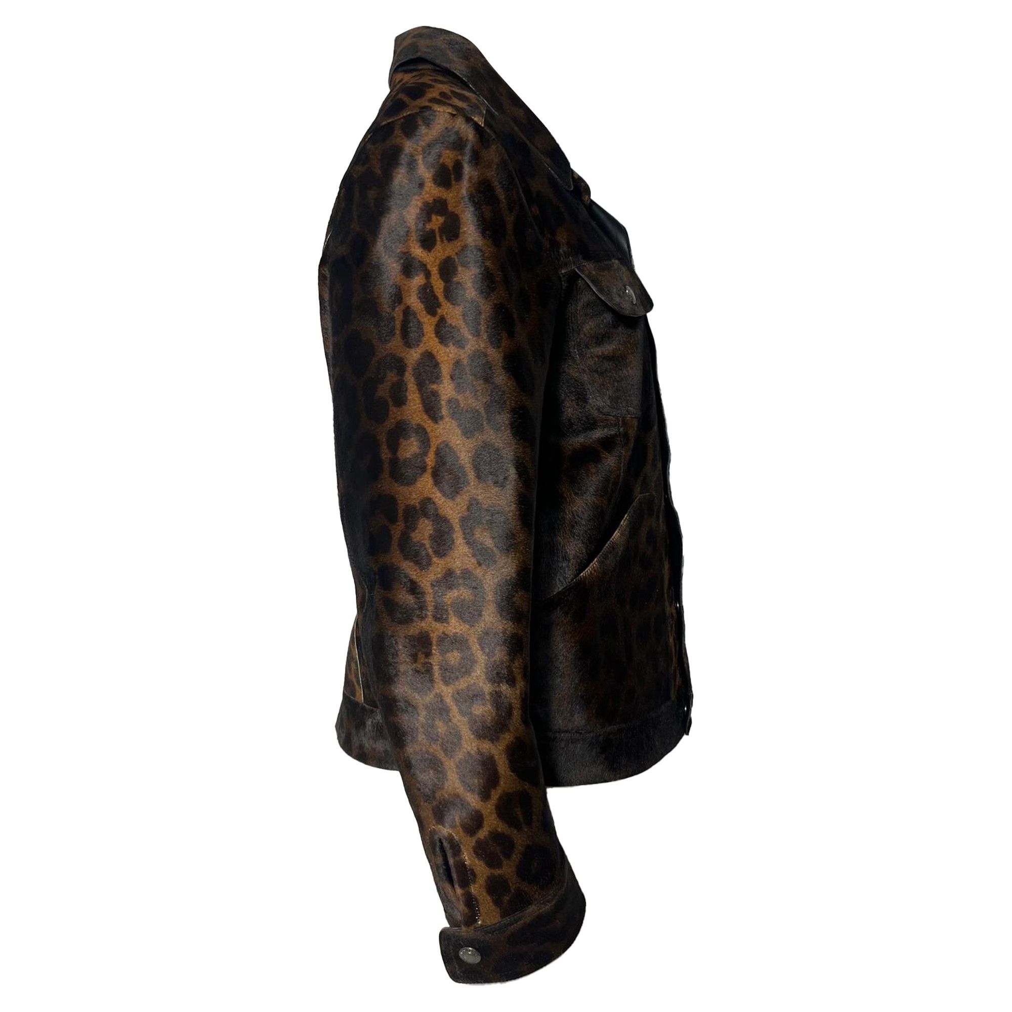 Tom Ford Tom Ford Leopard Print Buttoned Jacket with Pockets in Brow Size L / US 10 / IT 46 - 2 Thumbnail