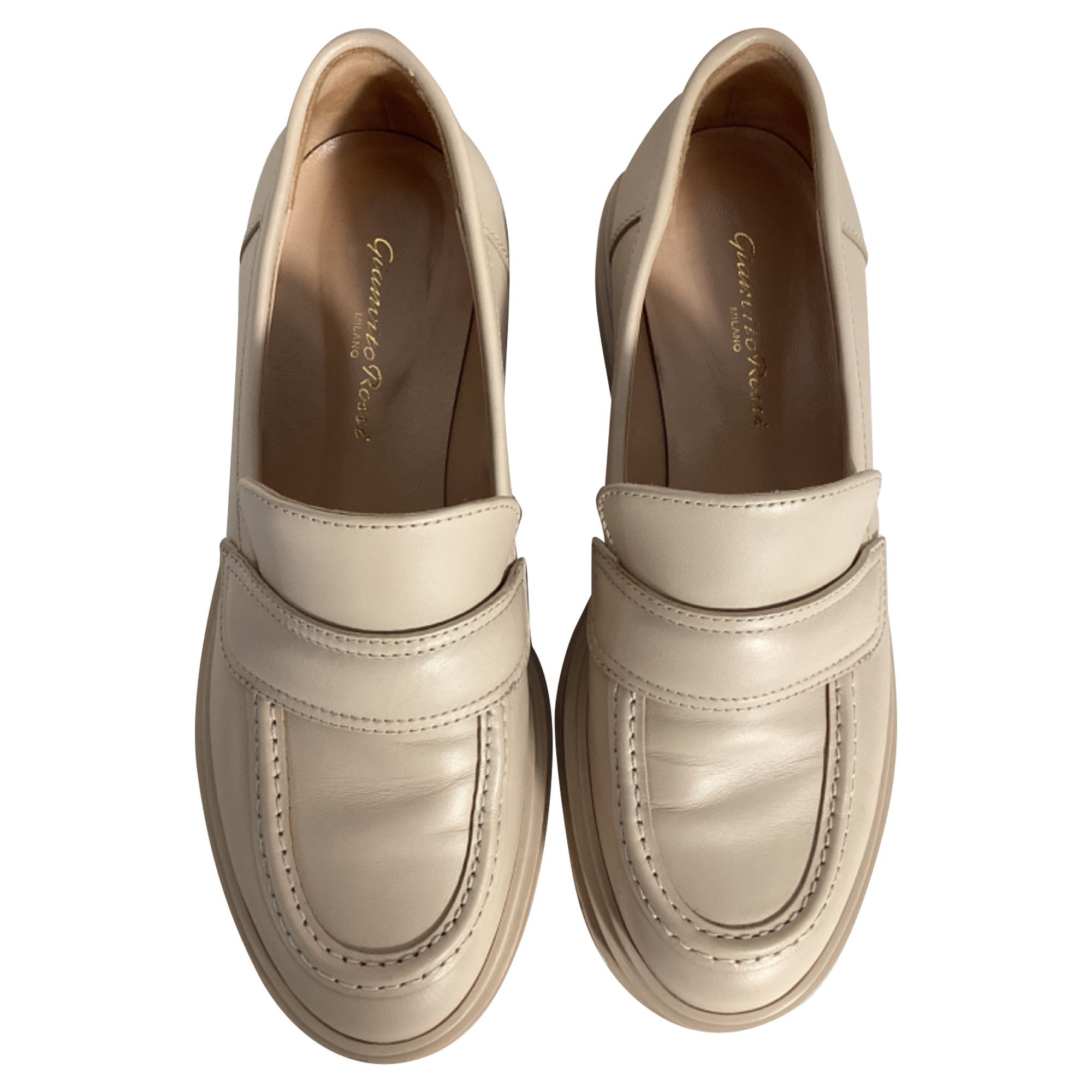 Gianvito Rossi Gianvito Rossi Chunky Loafers in Nude Leather Size US 9 / IT 39 - 6 Thumbnail