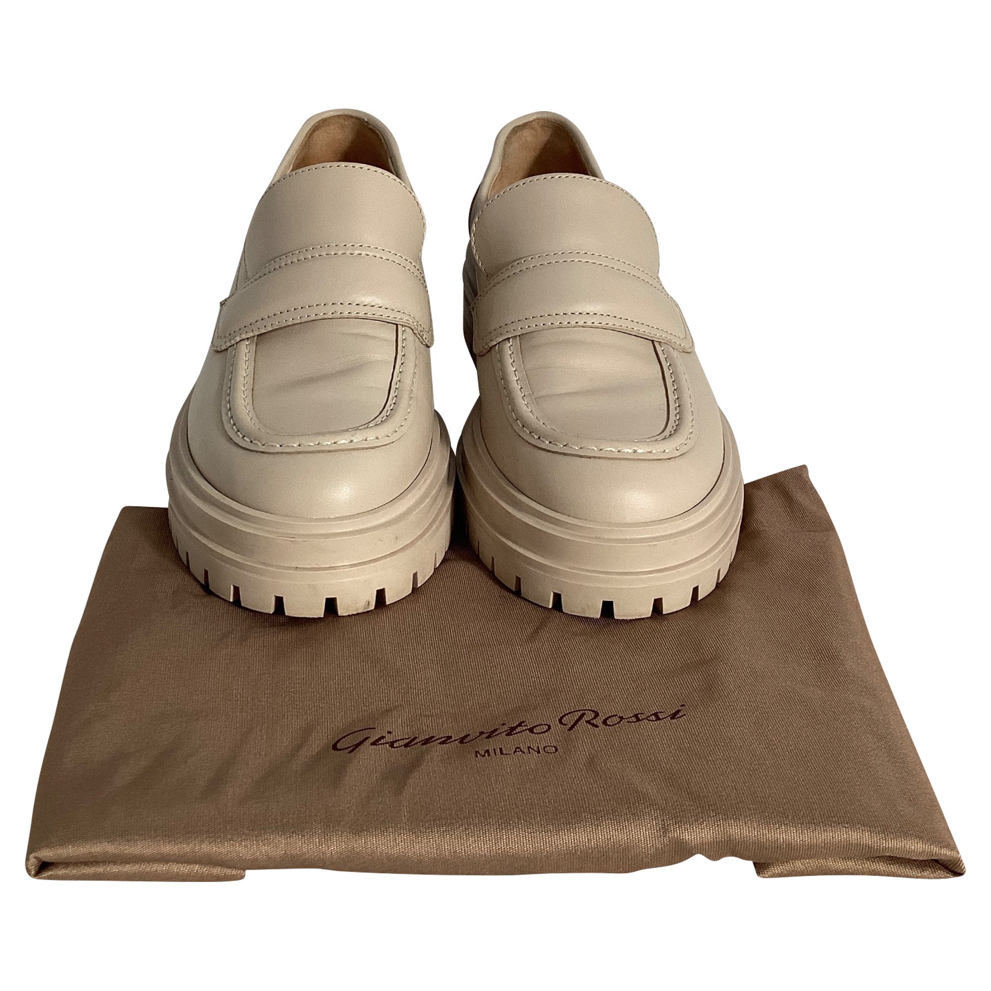 Gianvito Rossi Gianvito Rossi Chunky Loafers in Nude Leather Size US 9 / IT 39 - 5 Thumbnail