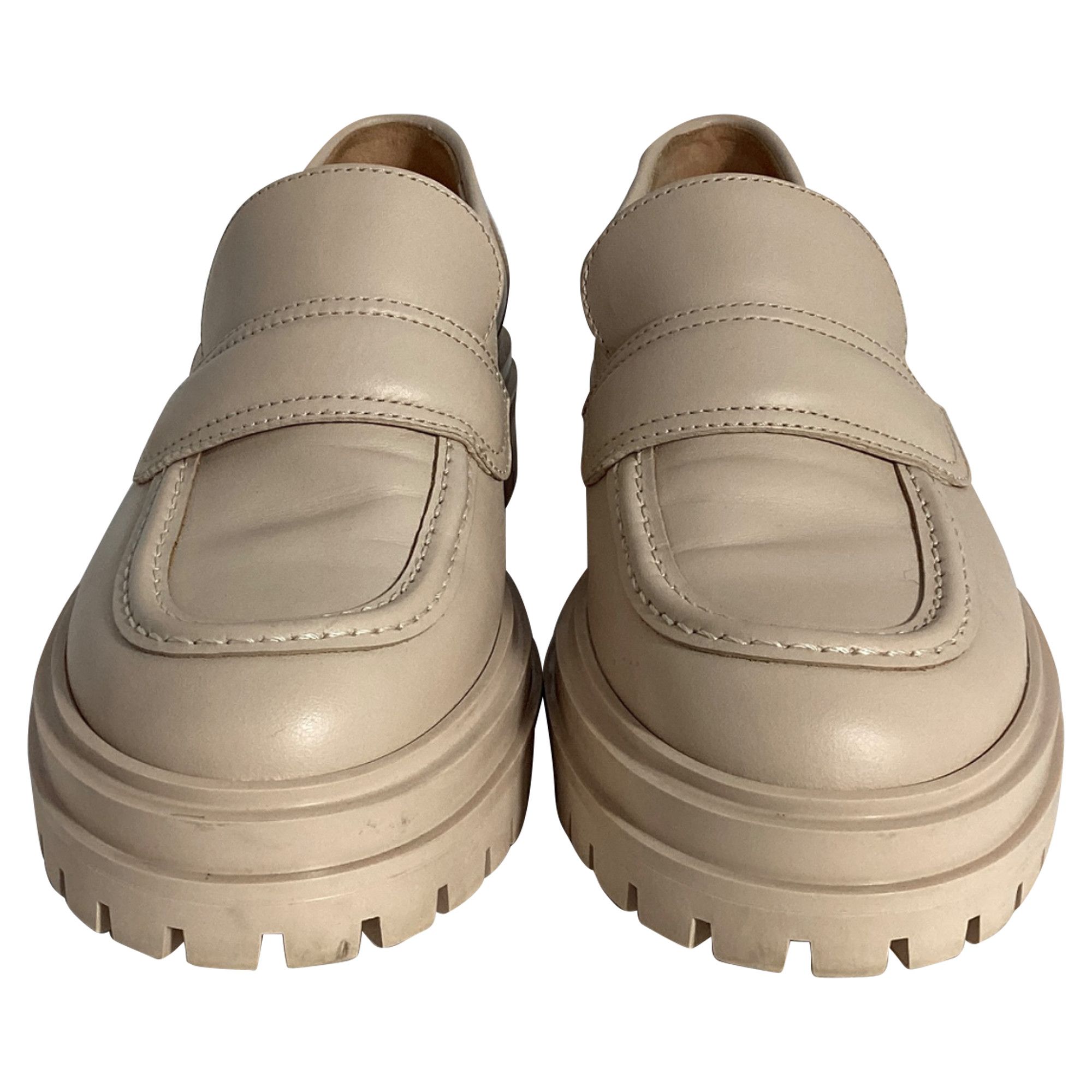 Gianvito Rossi Gianvito Rossi Chunky Loafers in Nude Leather Size US 9 / IT 39 - 2 Thumbnail