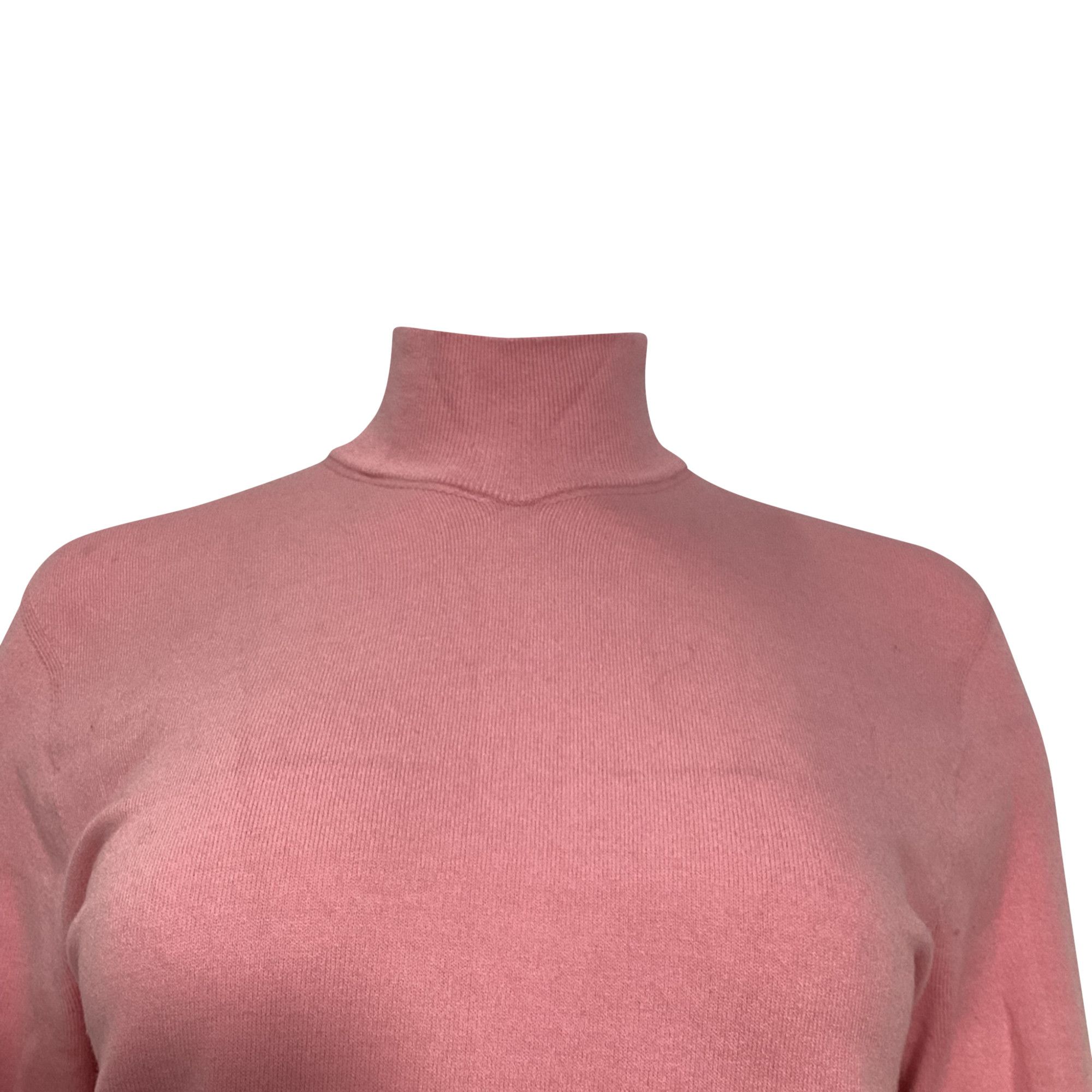 Frankie Shop The Frankie Shop Turtleneck Sweater in Pink Cotton Size XS / US 0-2 / IT 36-38 - 4 Thumbnail