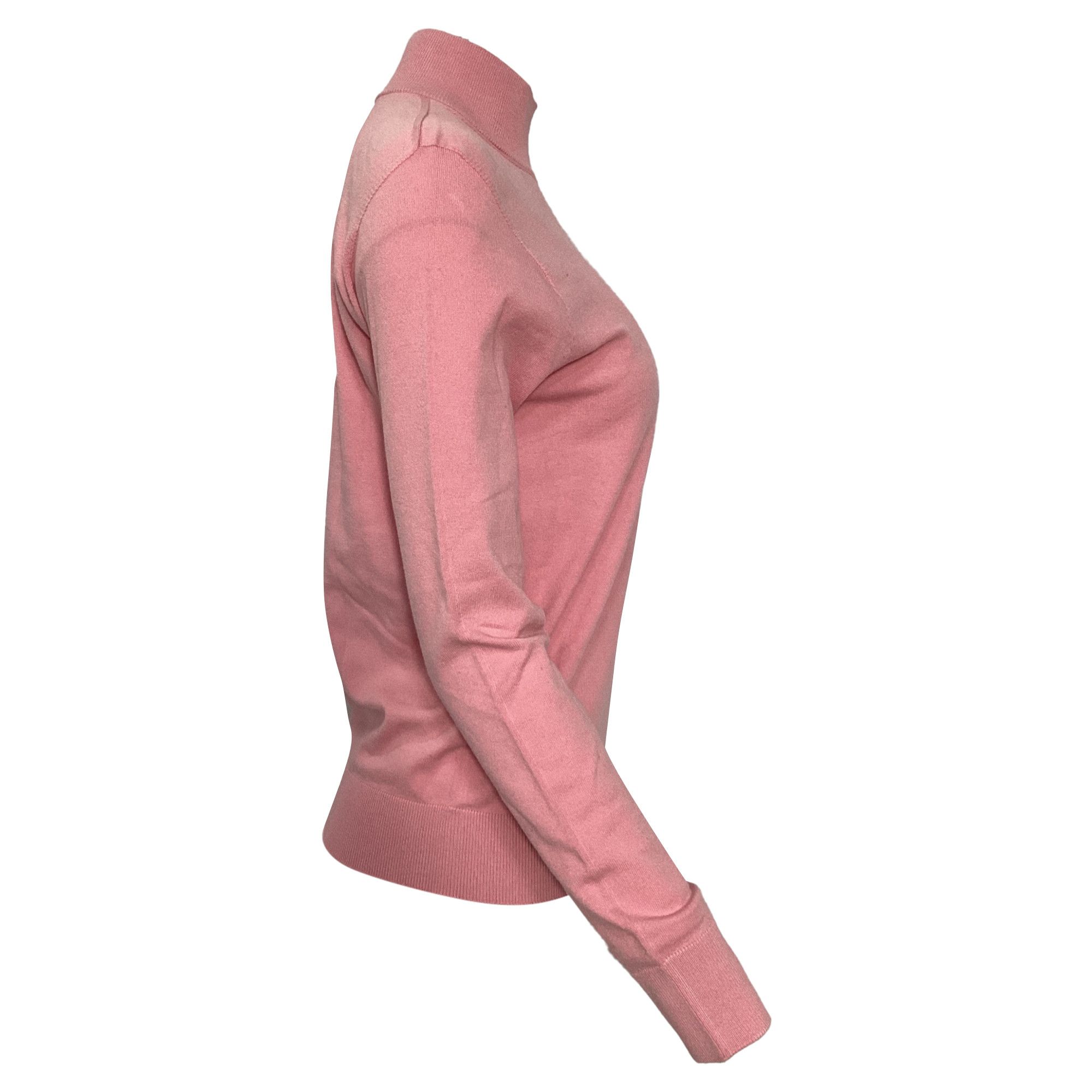 Frankie Shop The Frankie Shop Turtleneck Sweater in Pink Cotton Size XS / US 0-2 / IT 36-38 - 2 Thumbnail