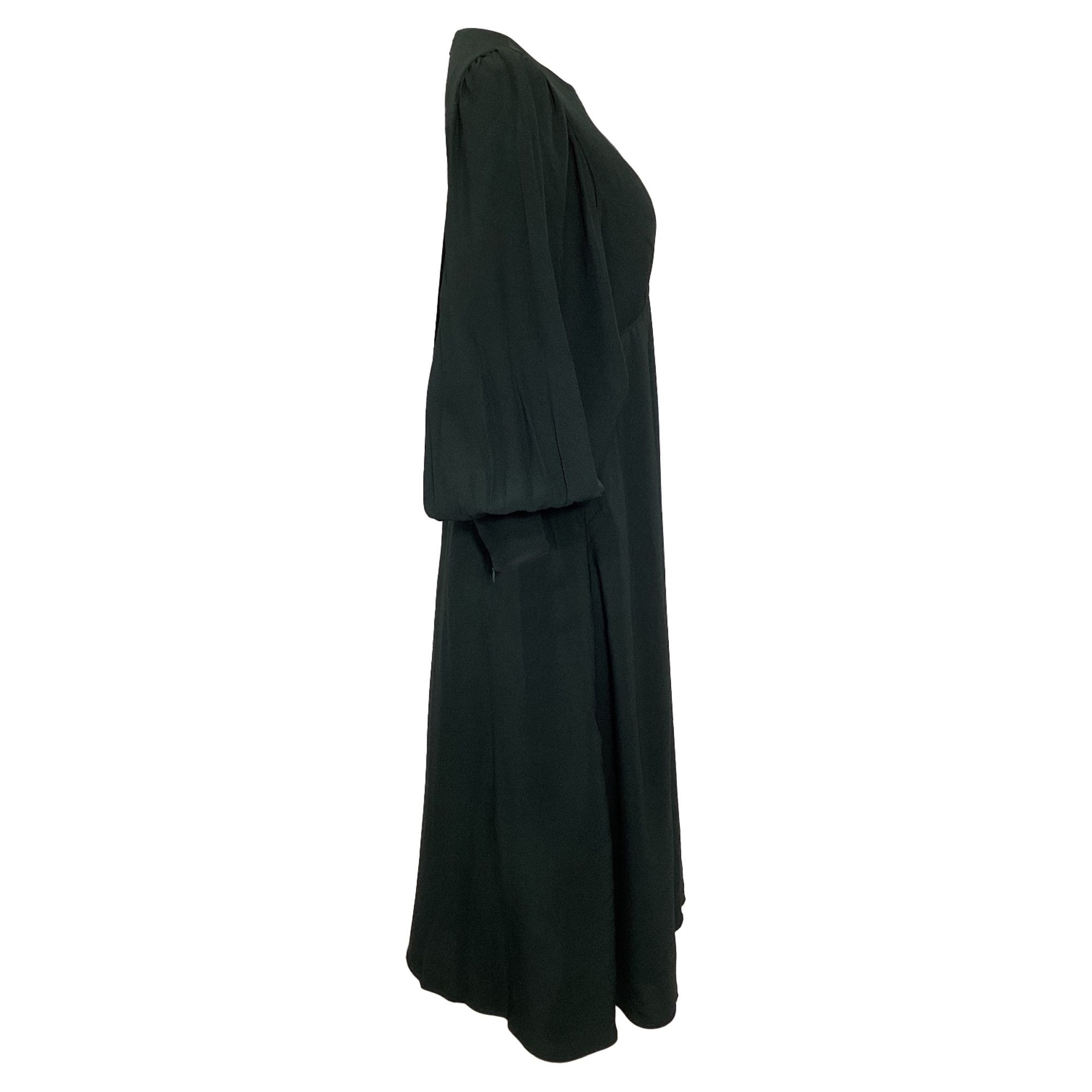 Zimmermann Zimmermann Keyhole Balloon-Sleeve Crepe Midi Dress in Green Size S / US 4 / IT 40 - 3 Thumbnail