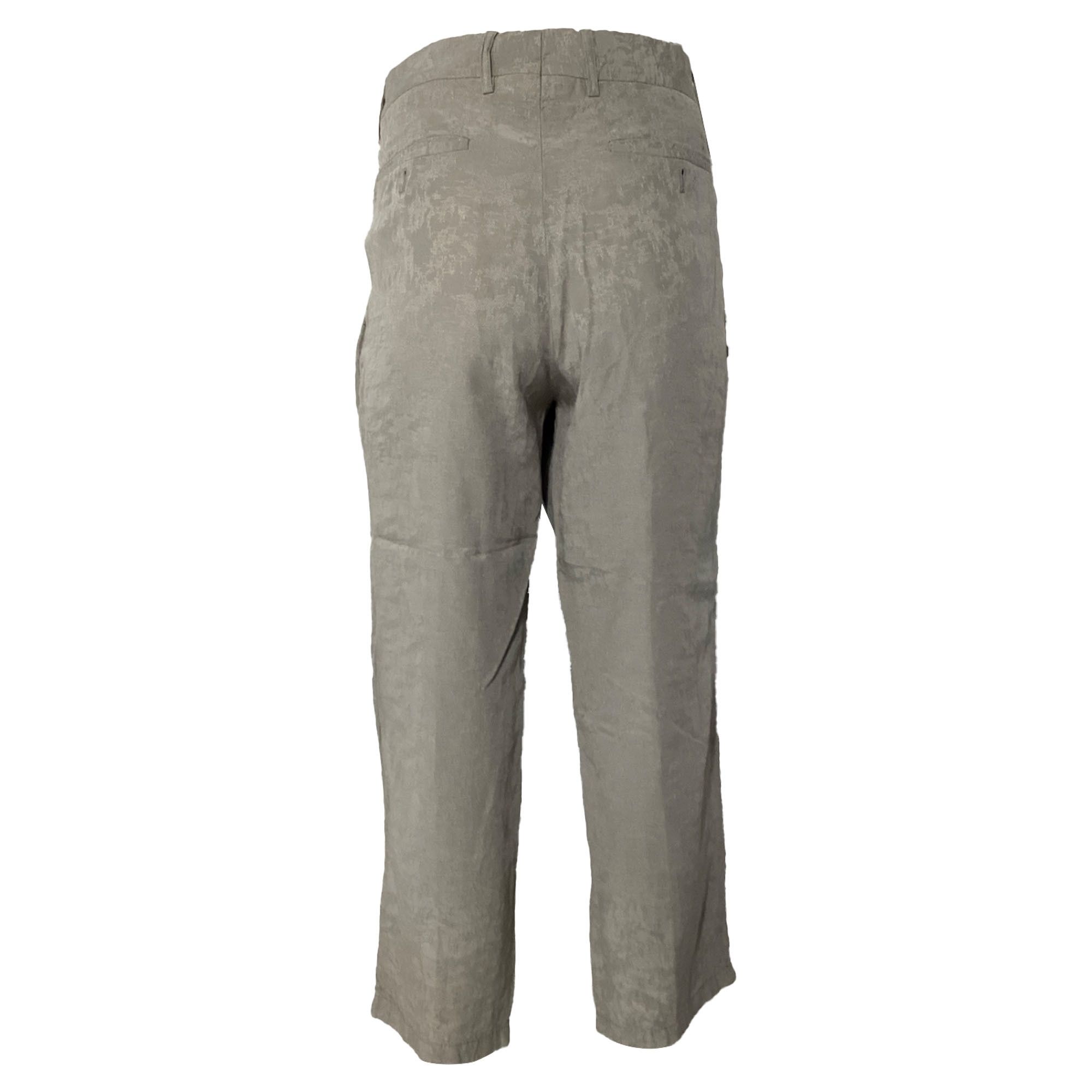 Giorgio Armani Giorgio Armani Cropped Pants in Grey Cotton Size 28" / US 6 / IT 42 - 3 Thumbnail