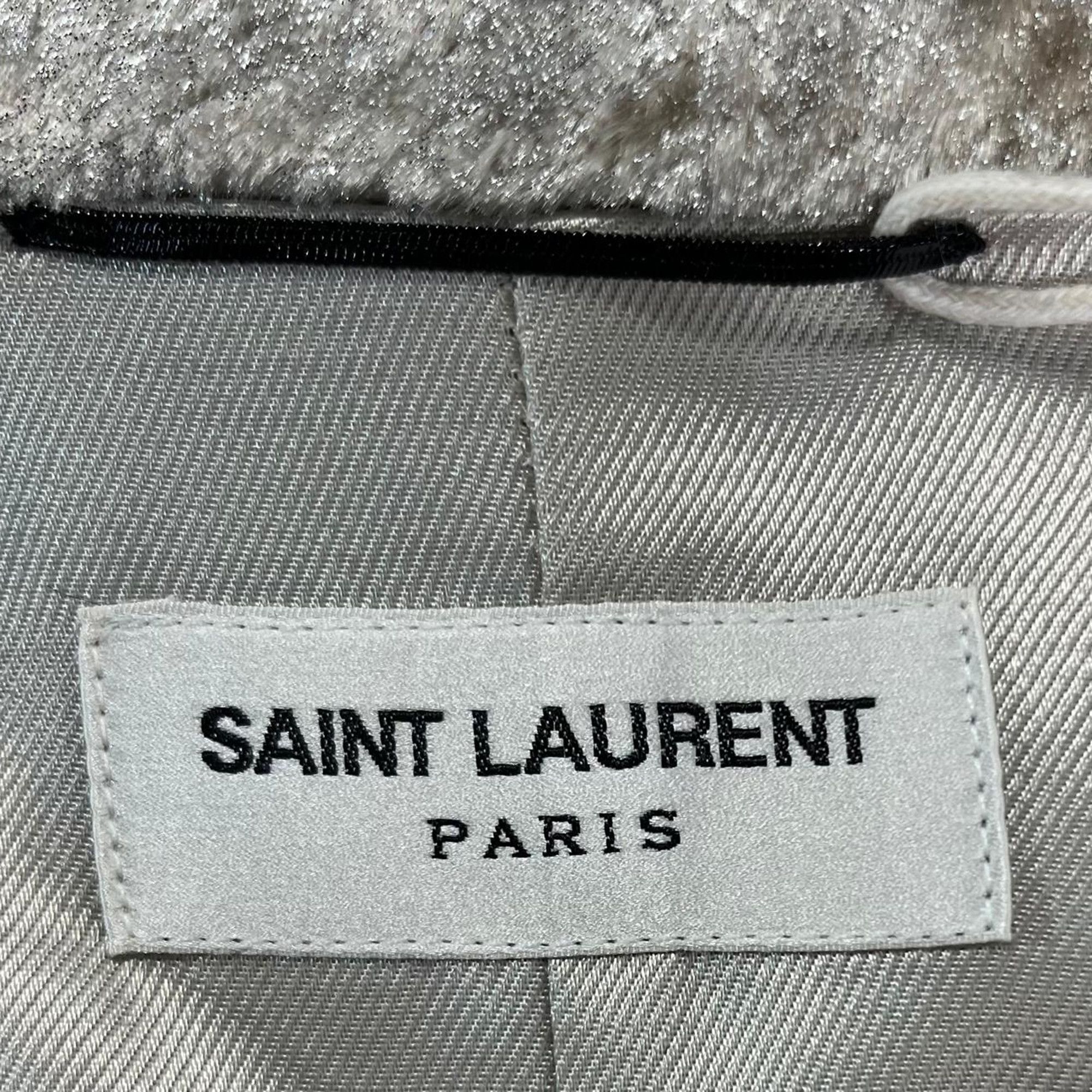 Saint Laurent Paris Saint Laurent Zipped Bomber Jacket in Gold Viscose Size M / US 6-8 / IT 42-44 - 5 Thumbnail