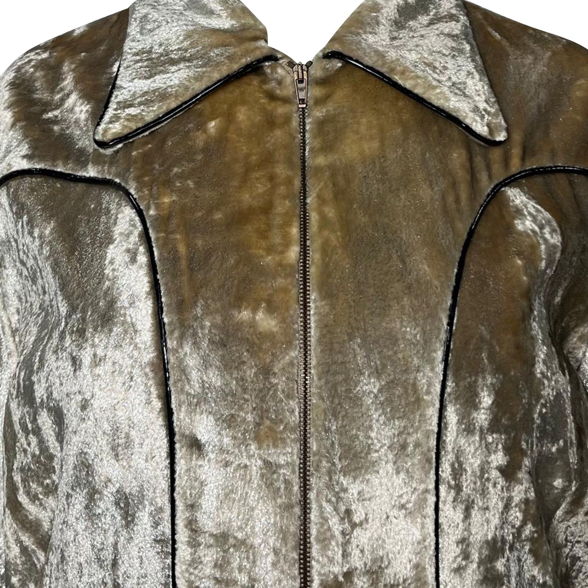 Saint Laurent Paris Saint Laurent Zipped Bomber Jacket in Gold Viscose Size M / US 6-8 / IT 42-44 - 4 Thumbnail