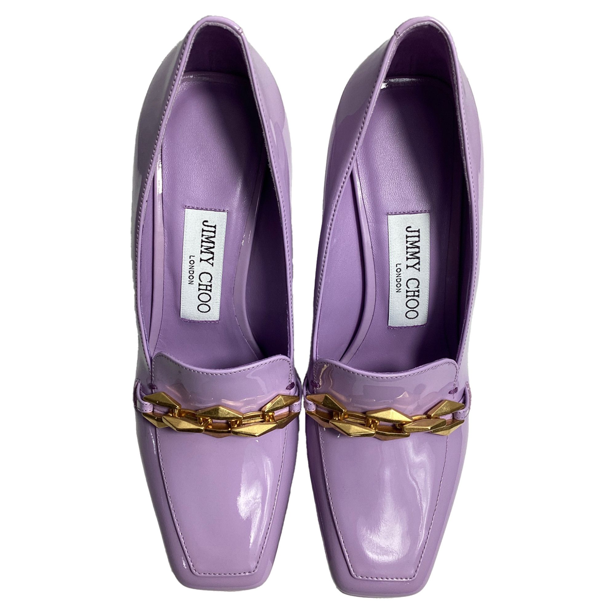 Jimmy Choo Jimmy Choo Diamond Tilda Platform Pumps in Purple Leather Size US 6 / IT 36 - 4 Thumbnail