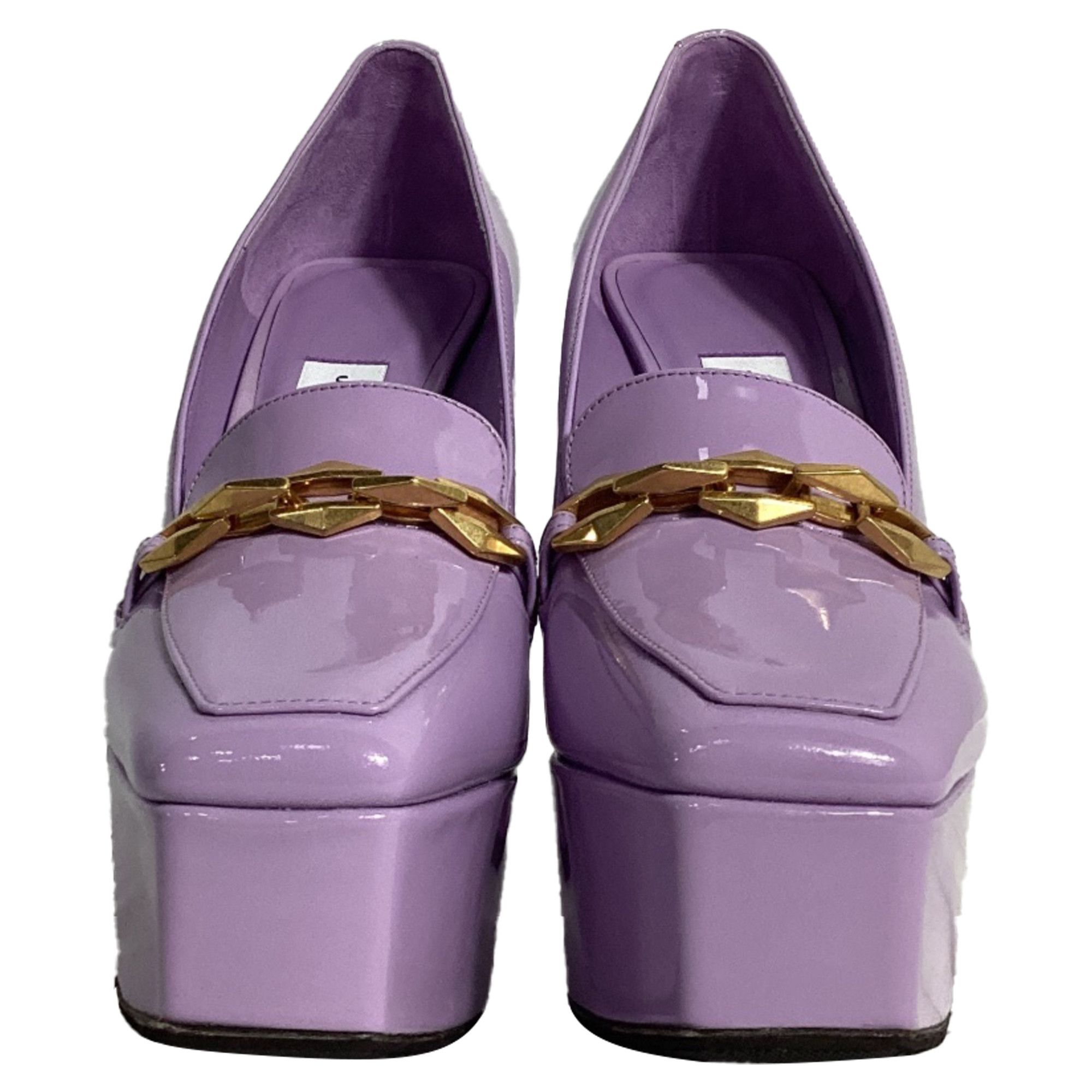 Jimmy Choo Jimmy Choo Diamond Tilda Platform Pumps in Purple Leather Size US 6 / IT 36 - 2 Thumbnail