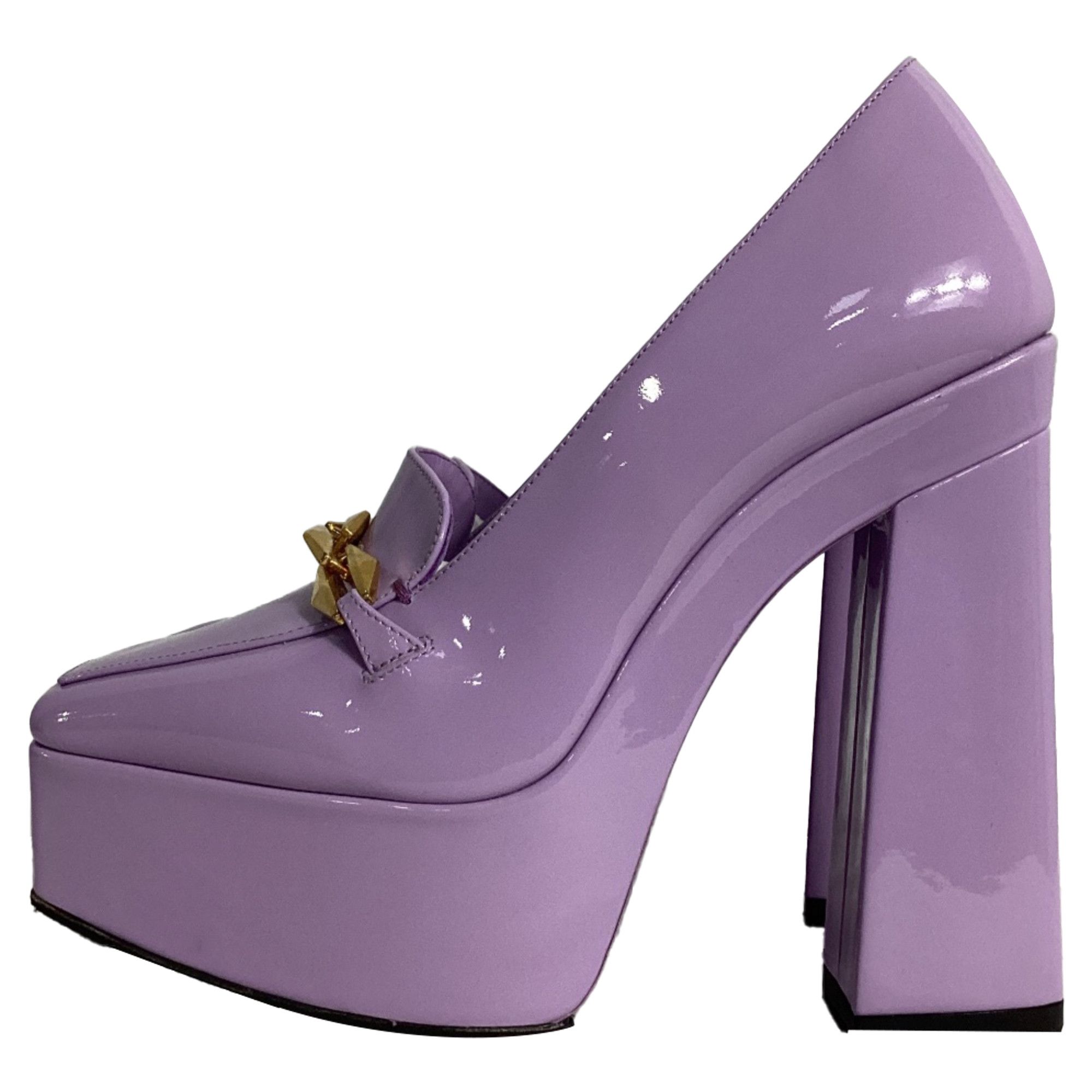 Jimmy Choo Jimmy Choo Diamond Tilda Platform Pumps in Purple Leather Size US 6 / IT 36 - 5 Thumbnail