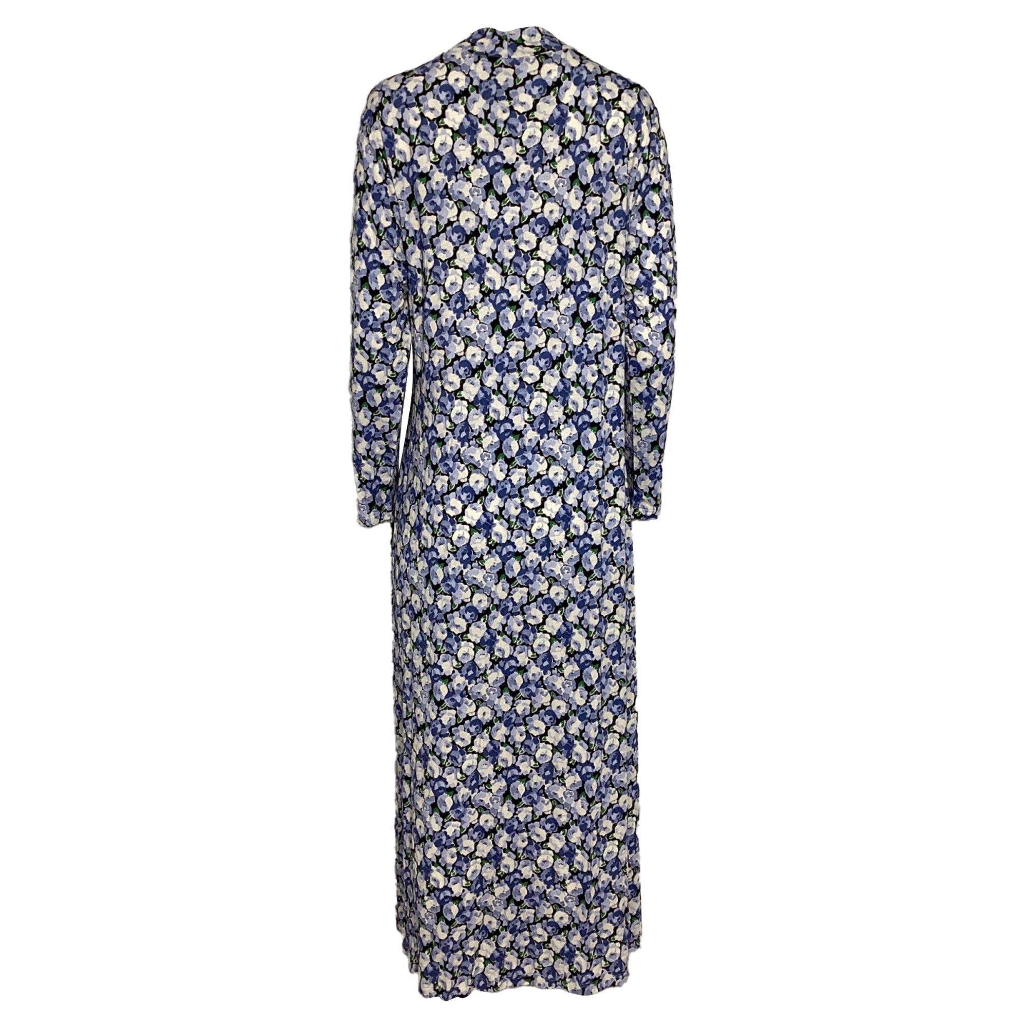 RIXO Rixo Elise Floral-Print Stretch-Jersey Midi Dress in Blue Vi Size XS / US 0-2 / IT 36-38 - 3 Thumbnail