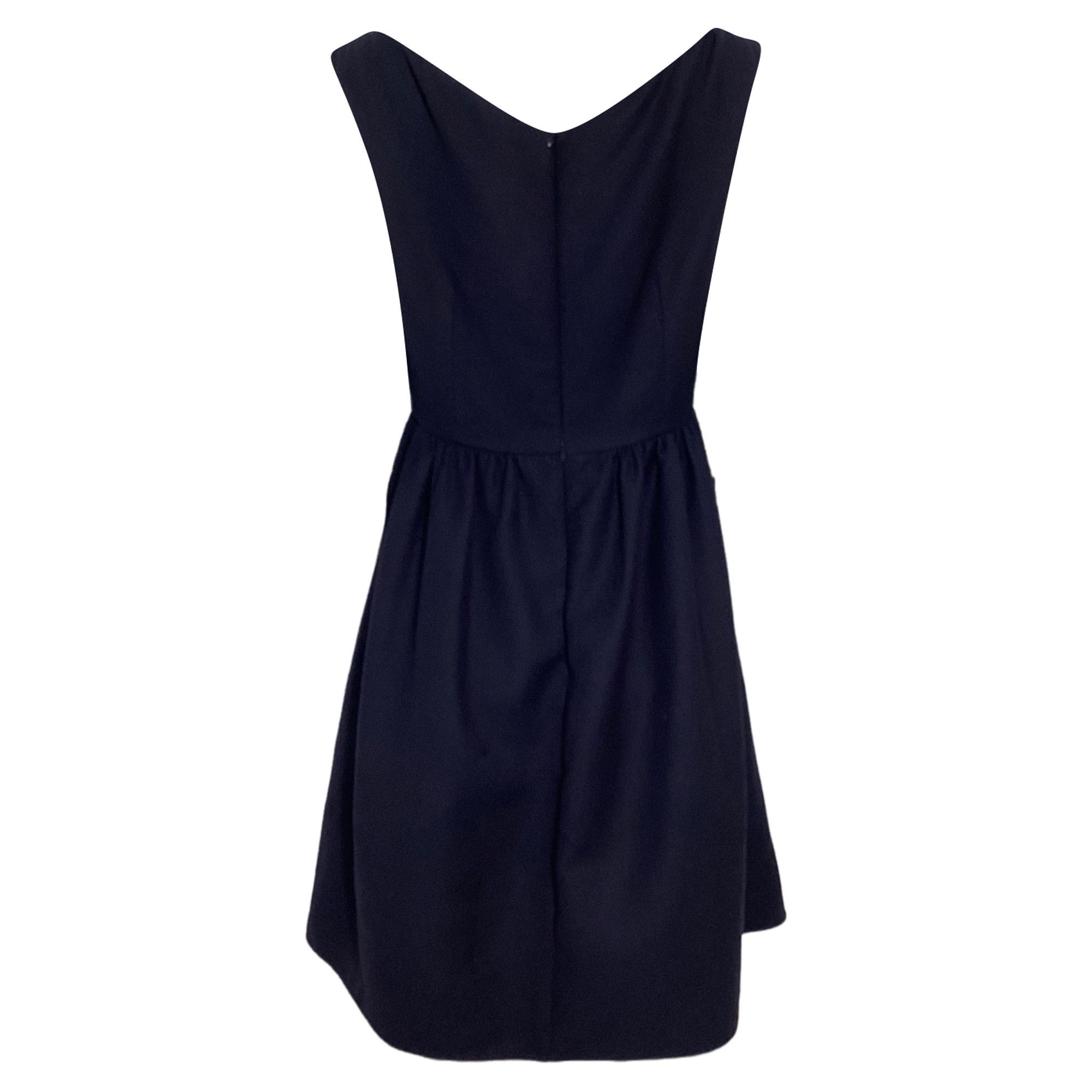 RED Valentino RED Valentino Sleeveless Dress w/ Pockets in Navy Blue Polye Size XS / US 0-2 / IT 36-38 - 3 Thumbnail