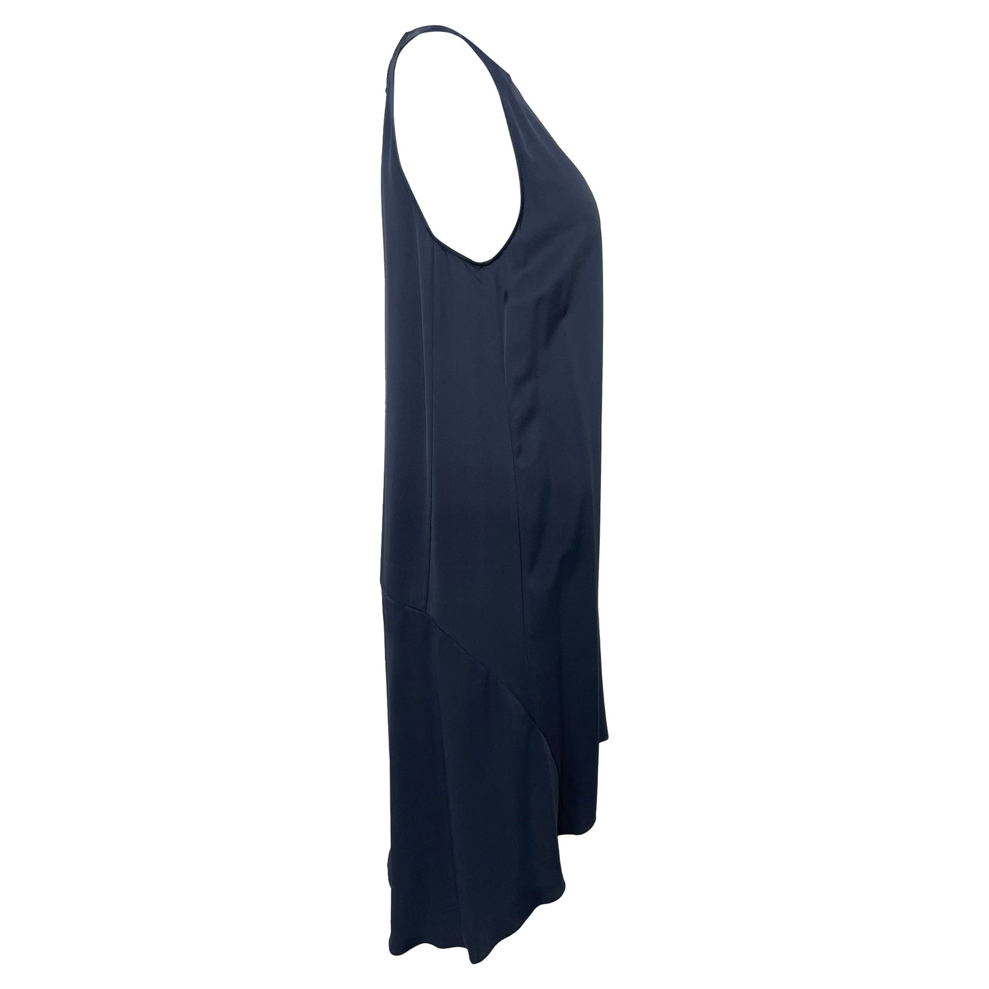 Theory Theory Long Back Sleeveless Midi Dress in Navy Blue Silk Size XS / US 0-2 / IT 36-38 - 3 Thumbnail
