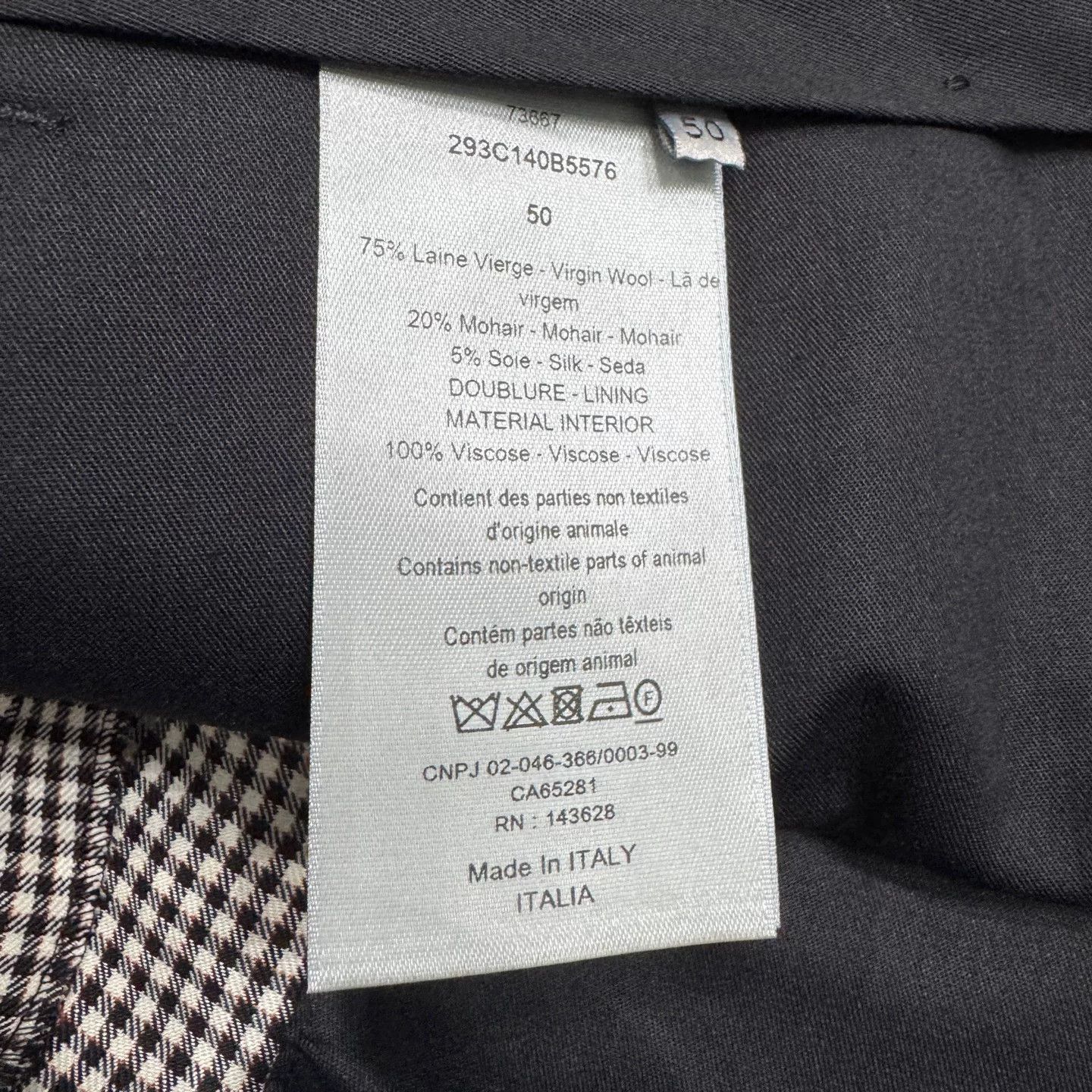 Dior Dior Checkered Wool Trousers Size 34 Size US 34 / EU 50 - 4 Thumbnail