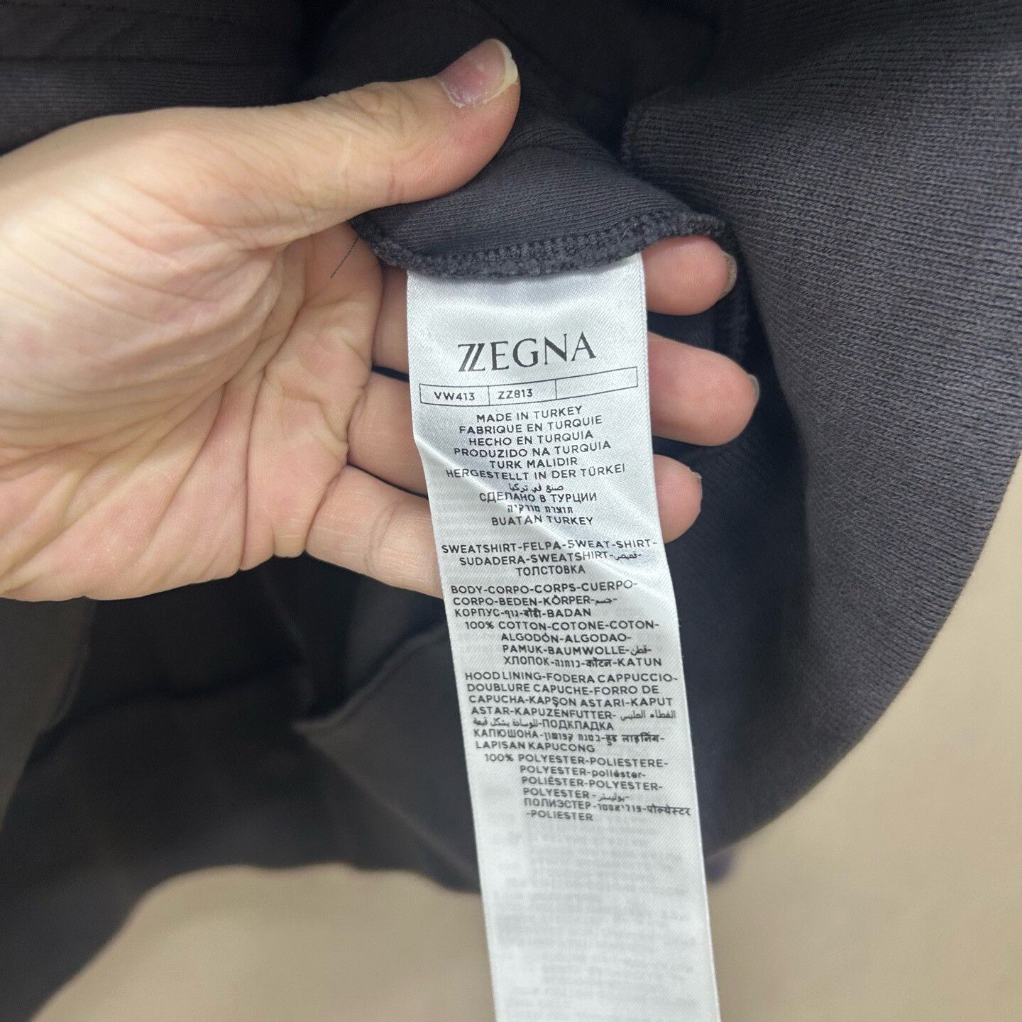 Z Zegna Zegna Logo Patch Zip-Up Hoodie Size XL Size US XL / EU 56 / 4 - 6 Thumbnail