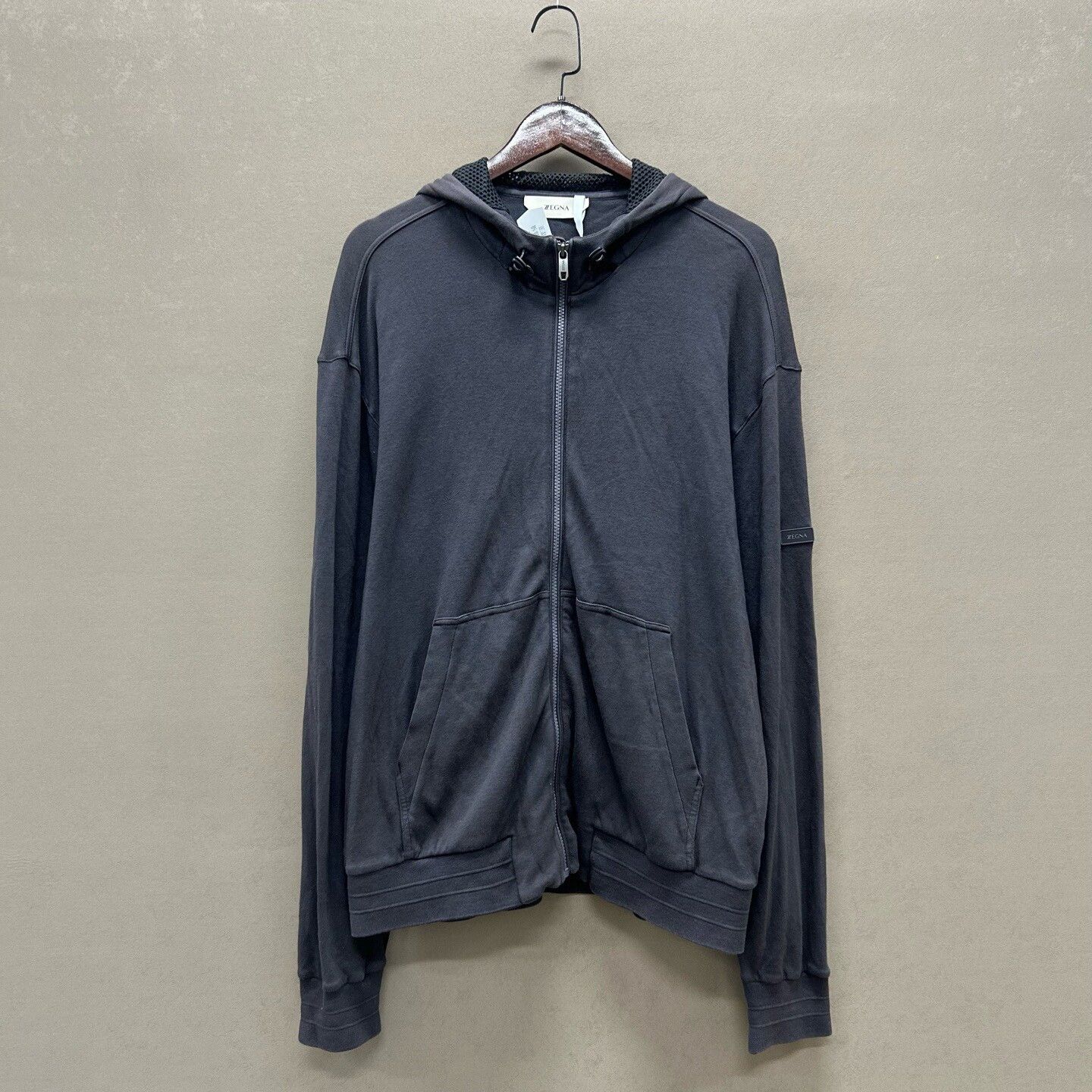 Z Zegna Zegna Logo Patch Zip-Up Hoodie Size XL Size US XL / EU 56 / 4 - 2 Thumbnail