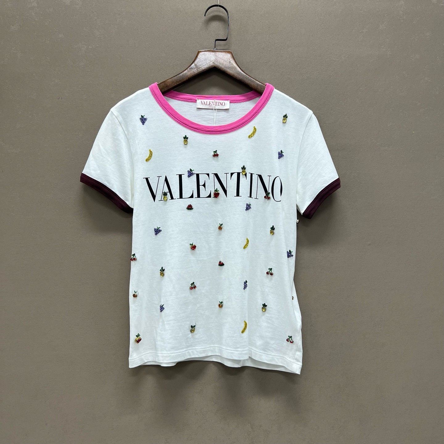 Valentino Valentino Beaded Fruit T-Shirt Size M Size M / US 6-8 / IT 42-44 - 2 Thumbnail