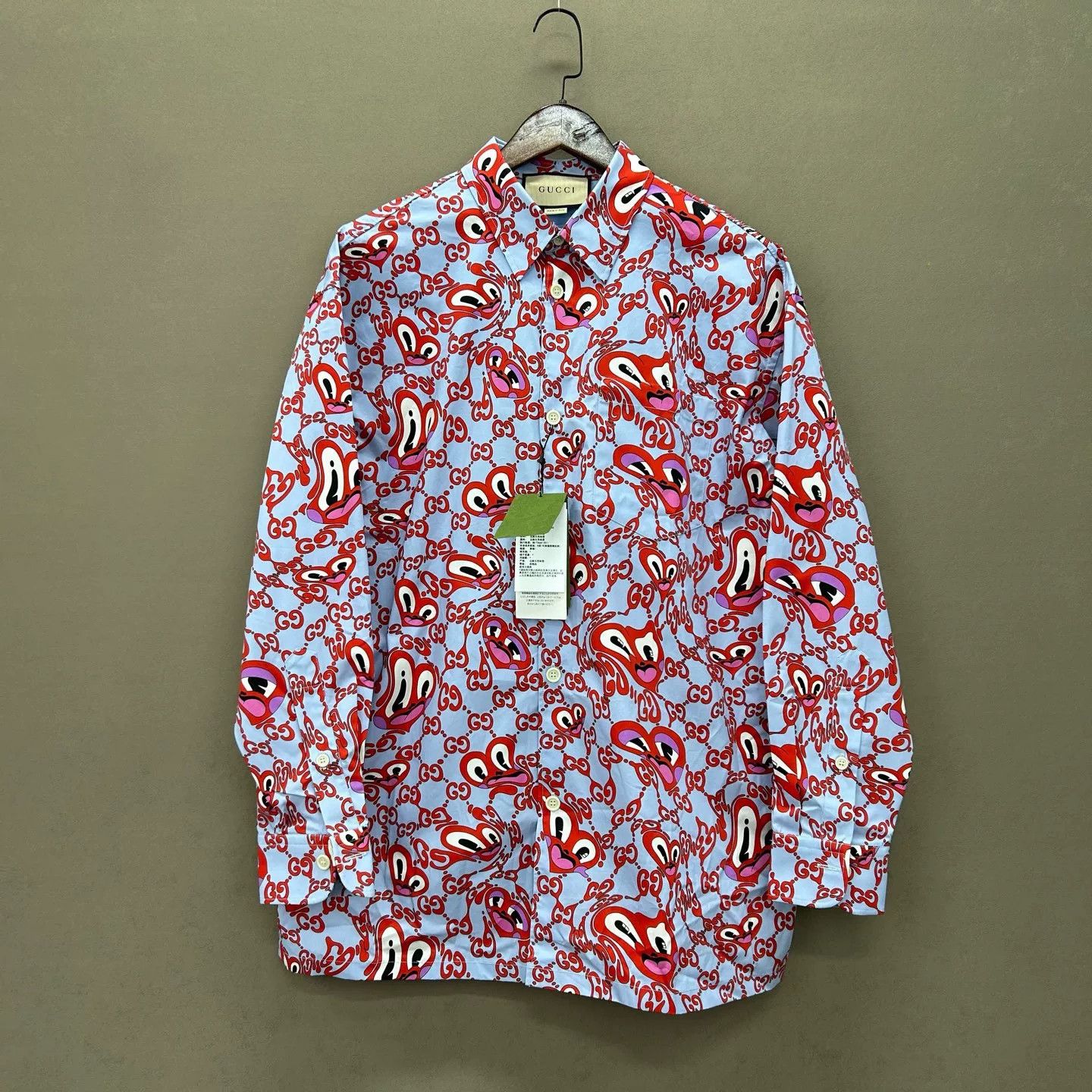 Gucci Gucci Heart GG Print Shirt Size S Size US S / EU 44-46 / 1 - 2 Thumbnail