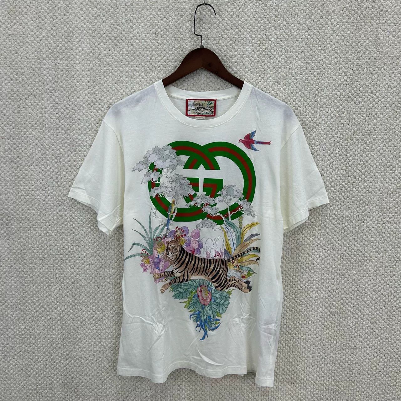 Gucci Gucci Tiger Print Graphic T-Shirt Size M Size US M / EU 48-50 / 2 - 2 Thumbnail