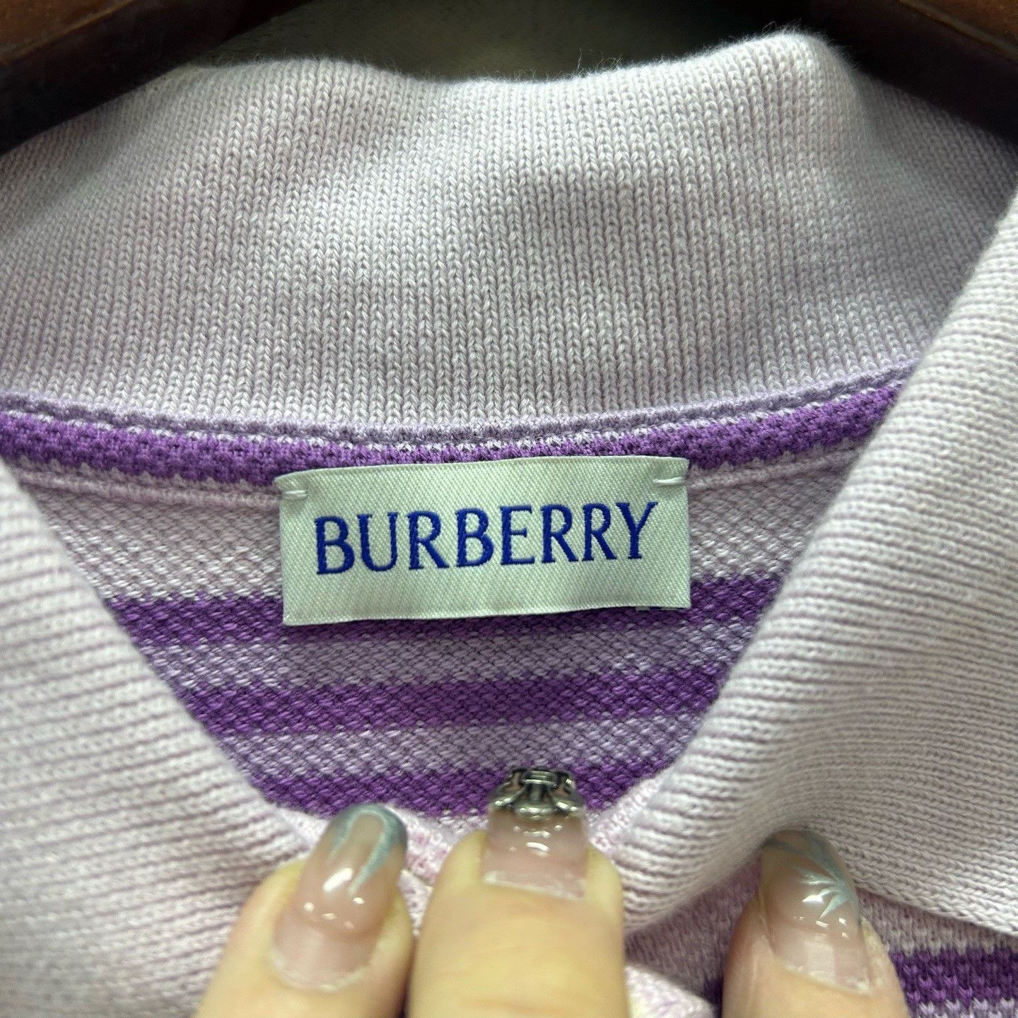Burberry Burberry Purple Striped Polo Shirt Size S Size US S / EU 44-46 / 1 - 4 Thumbnail