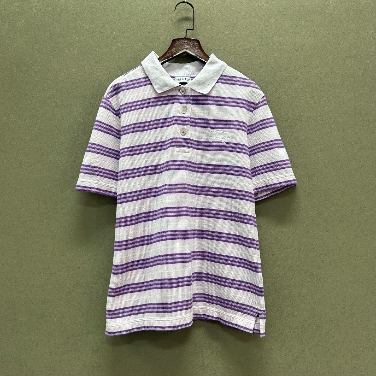 Burberry Burberry Purple Striped Polo Shirt Size S Size US S / EU 44-46 / 1 - 2 Thumbnail