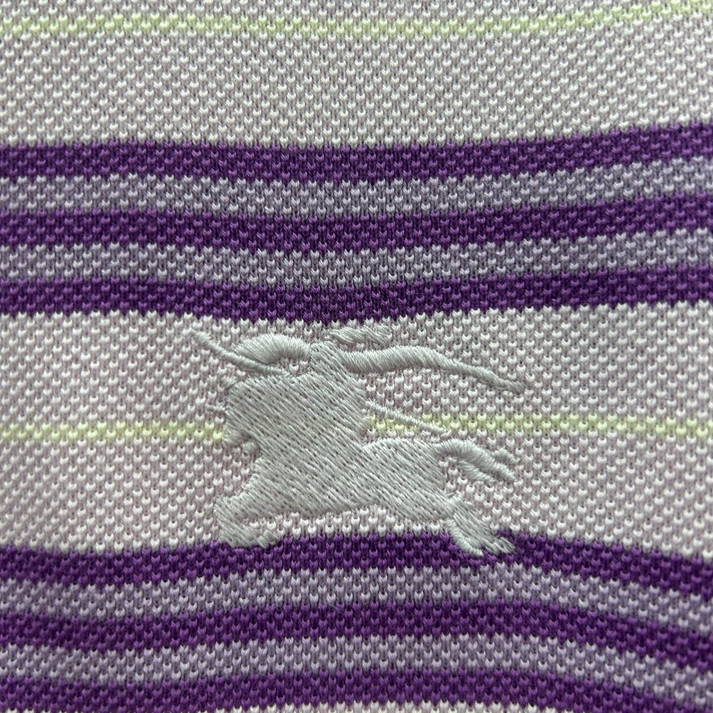 Burberry Burberry Purple Striped Polo Shirt Size S Size US S / EU 44-46 / 1 - 5 Thumbnail